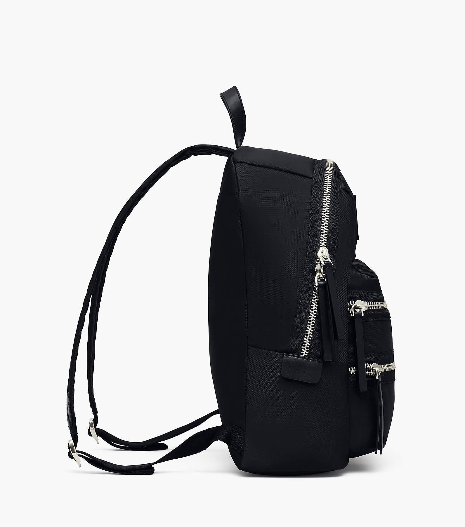 MARC JACOBS black nylon double pack mini backpack