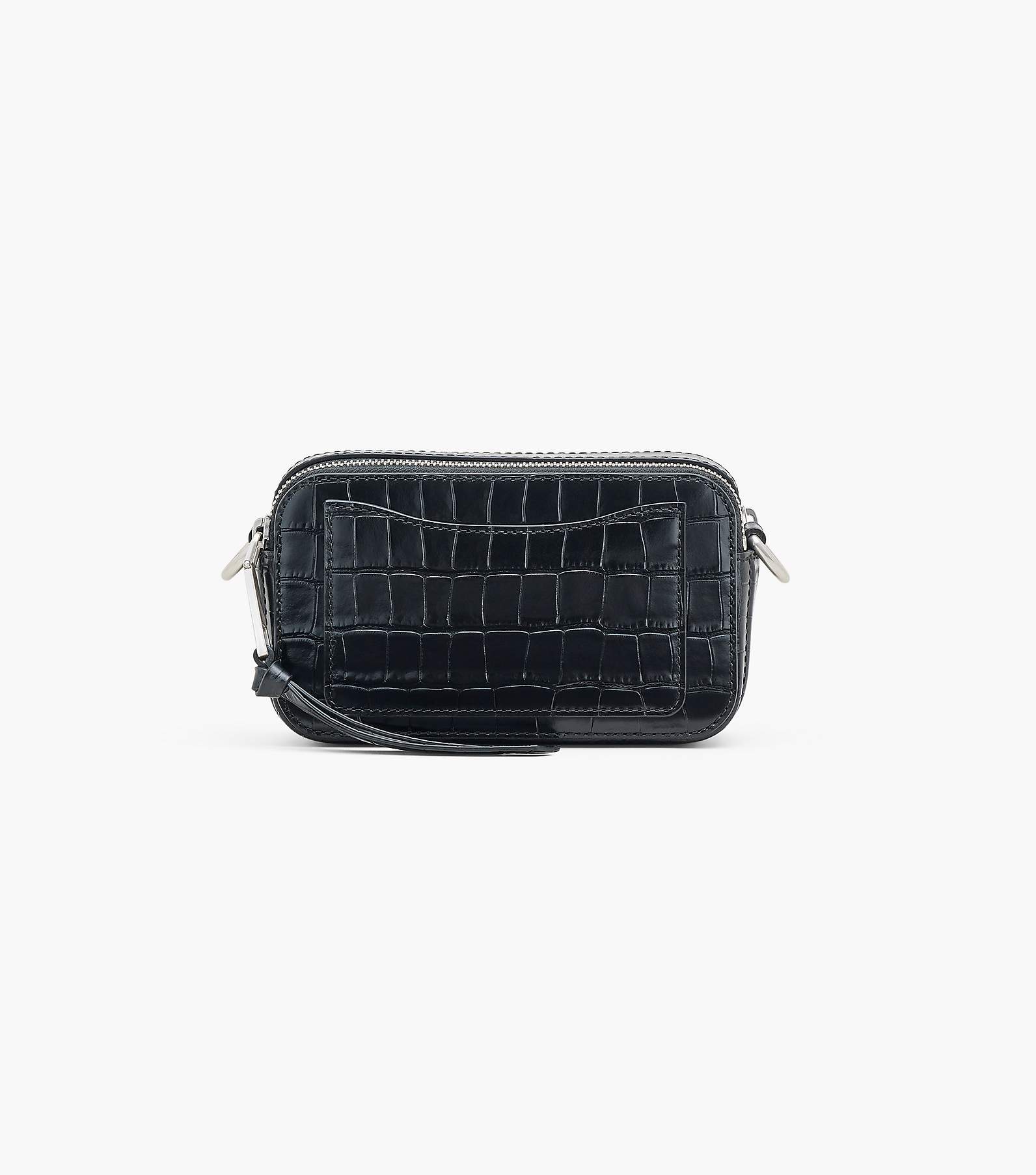 Marc Jacobs: Black 'The Croc-Embossed Snapshot' Bag