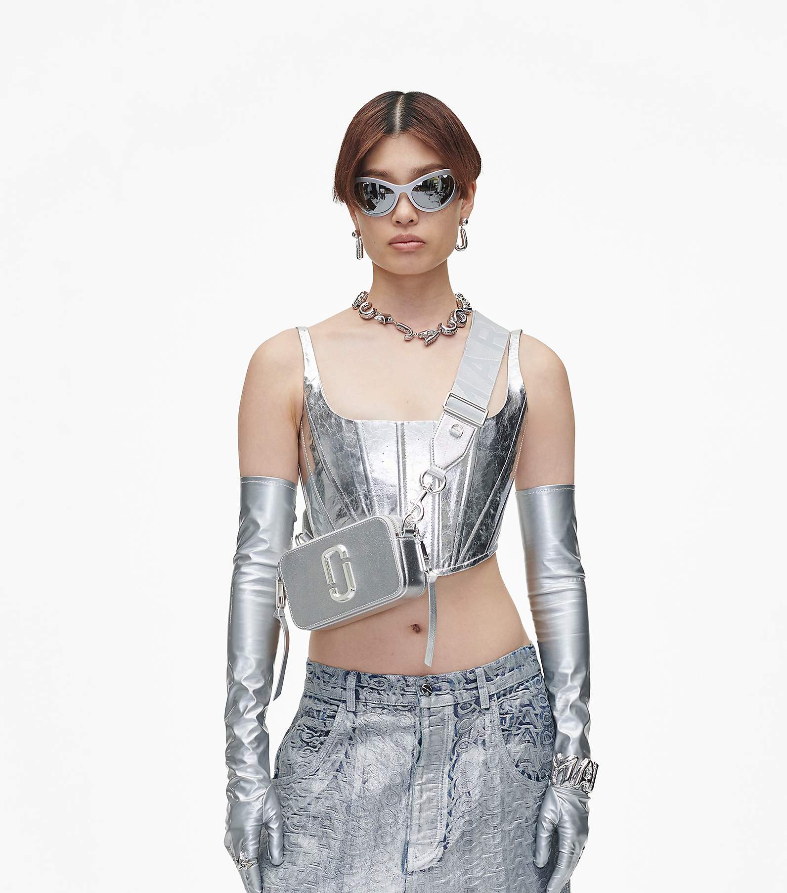 Women's The Metallic Snapshot Bag by Marc Jacobs