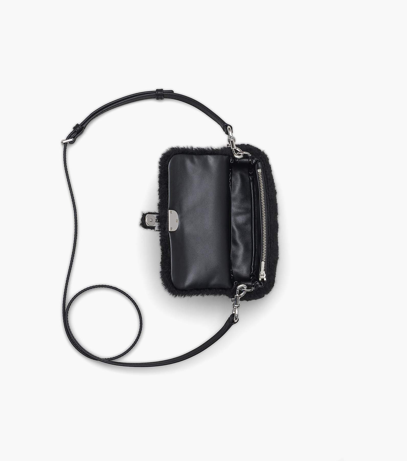 Marc Jacobs Black 'The Plush Snapshot' Shoulder Bag