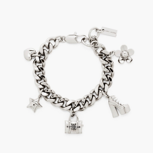 Hermes Birkin Charm Bracelet in Sterling Silver and Gold