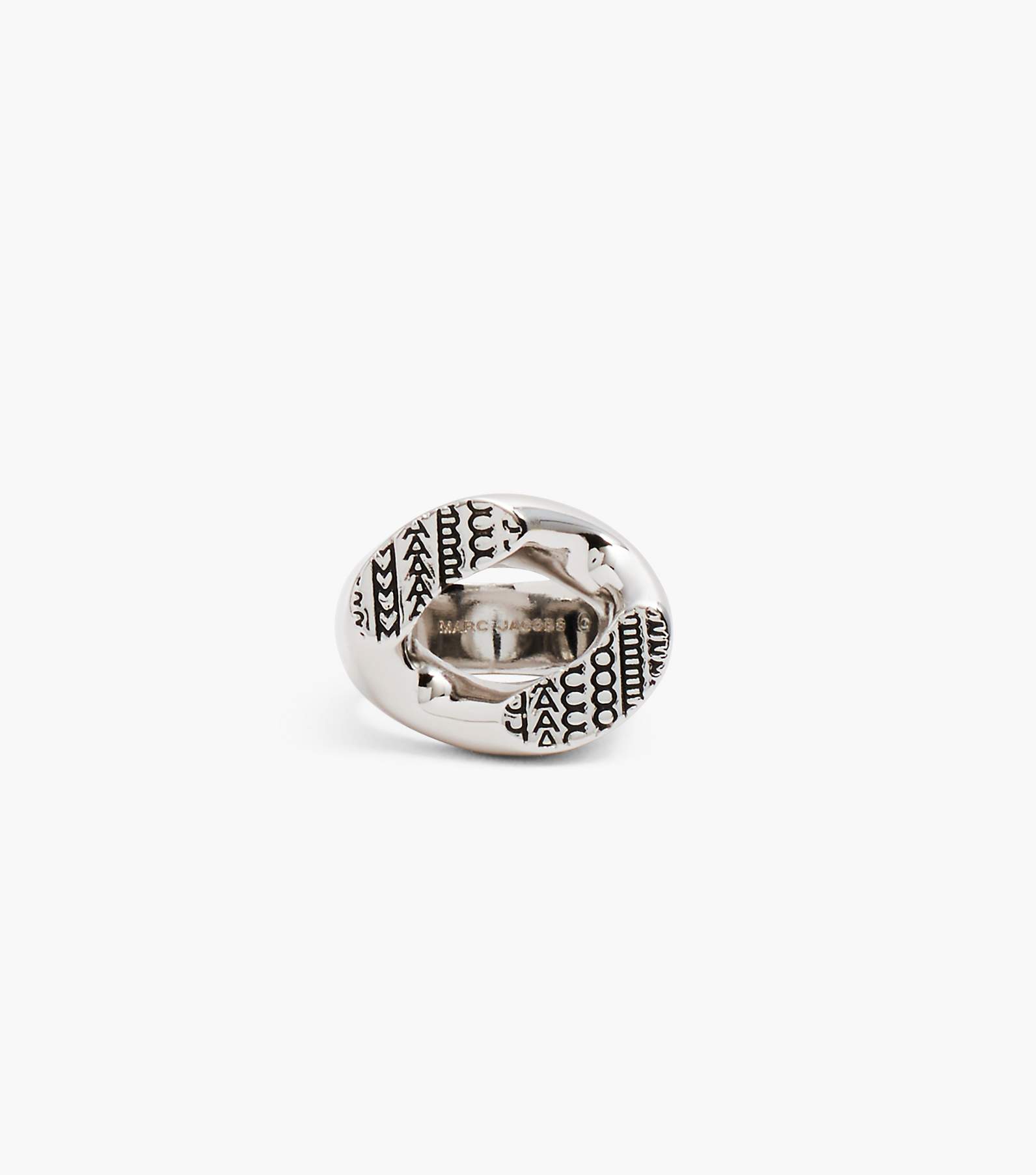 The Monogram Signet Ring in Light Antique Silver, Size 8
