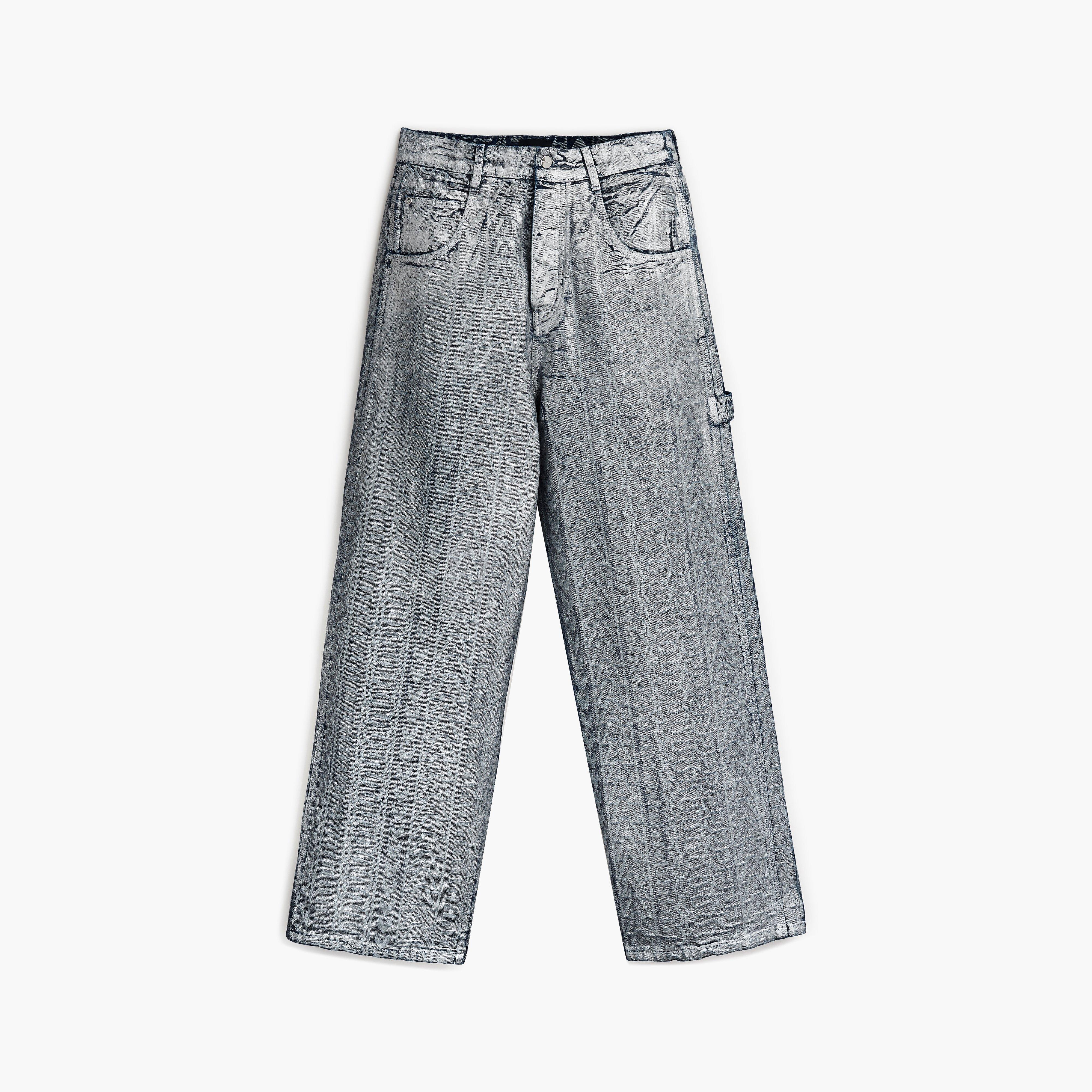 The Monogram Oversized Jean - MATTE SILVER