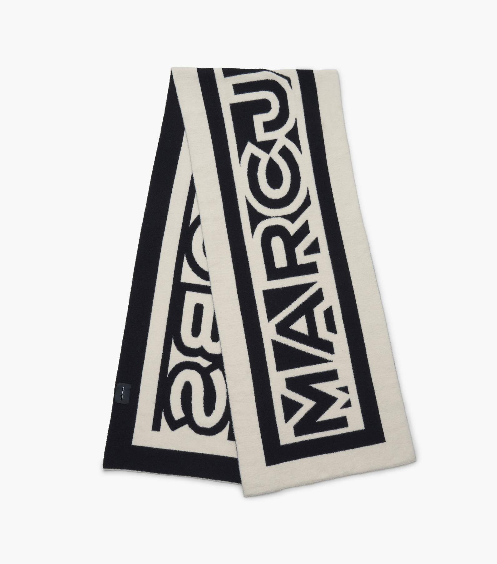 フロック モノグラム ジャカード ロゴ ストライプ スカーフ | マーク