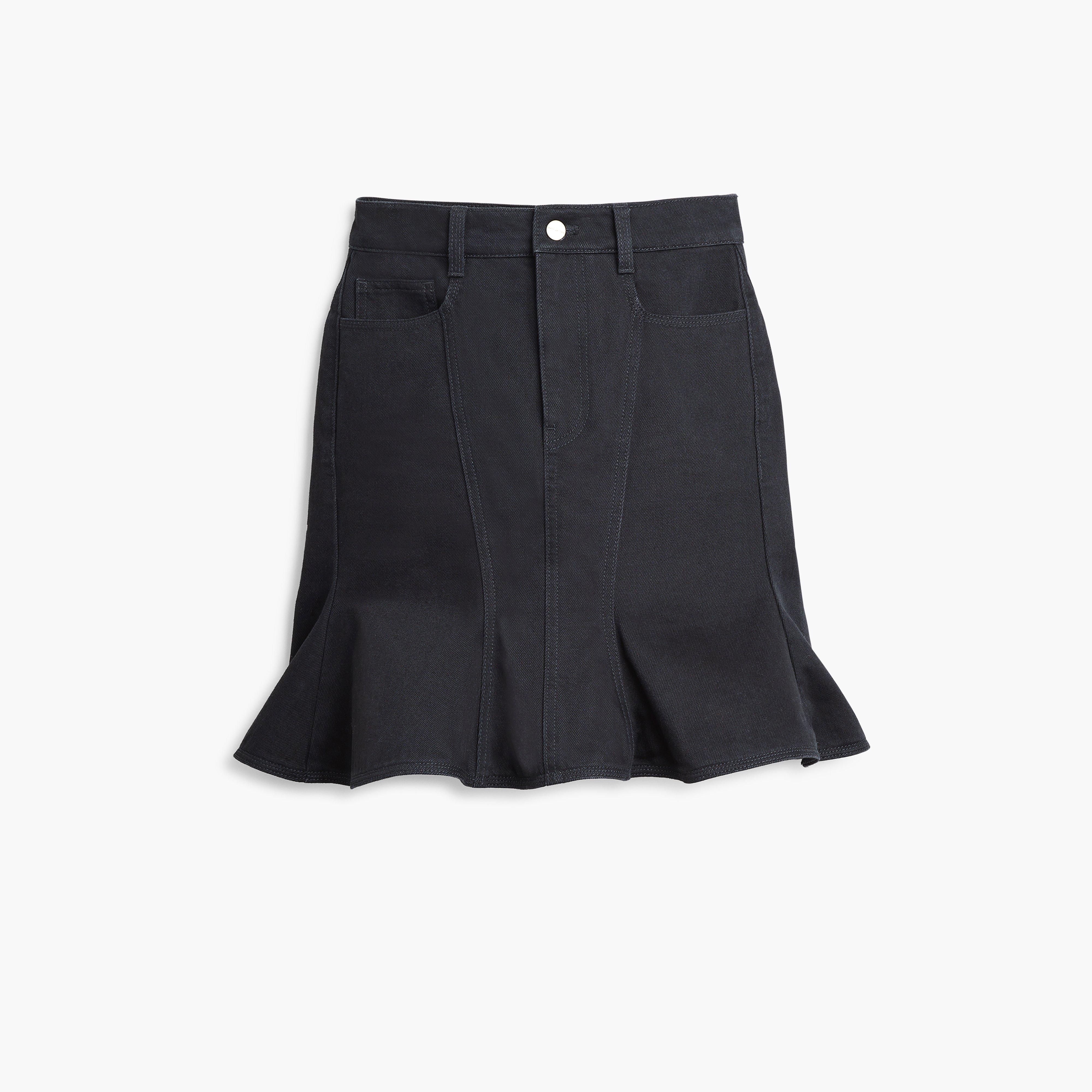 Tonal check a shop line mini skirt