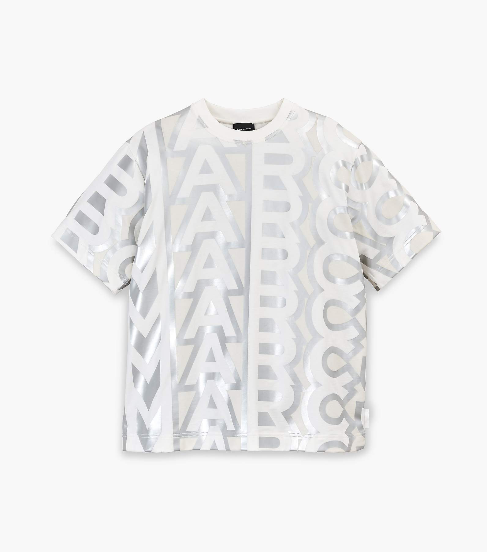 Marc Jacobs The Monogram Big T-Shirt in Silver/Bright White