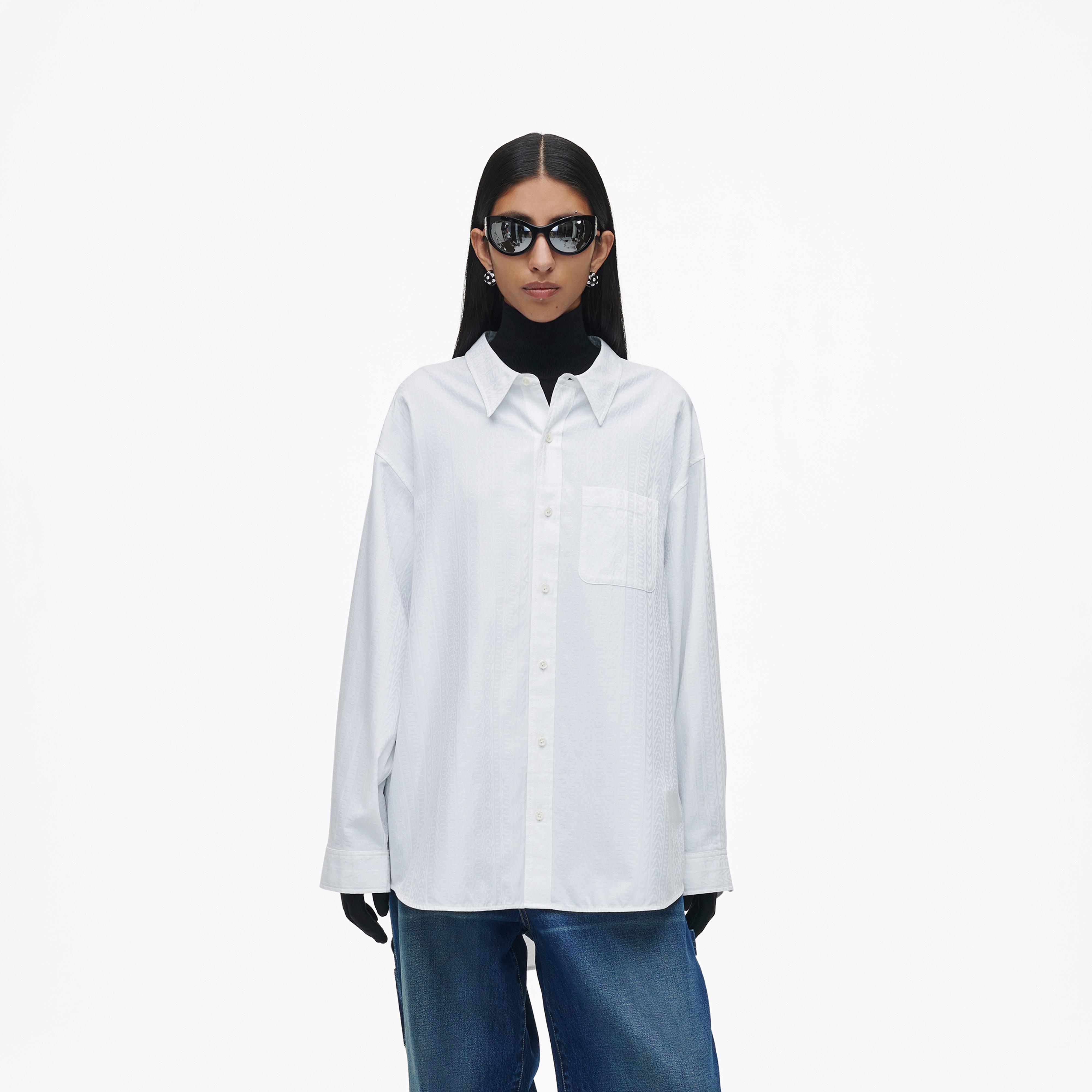 The Monogram Big Shirt - WHITE