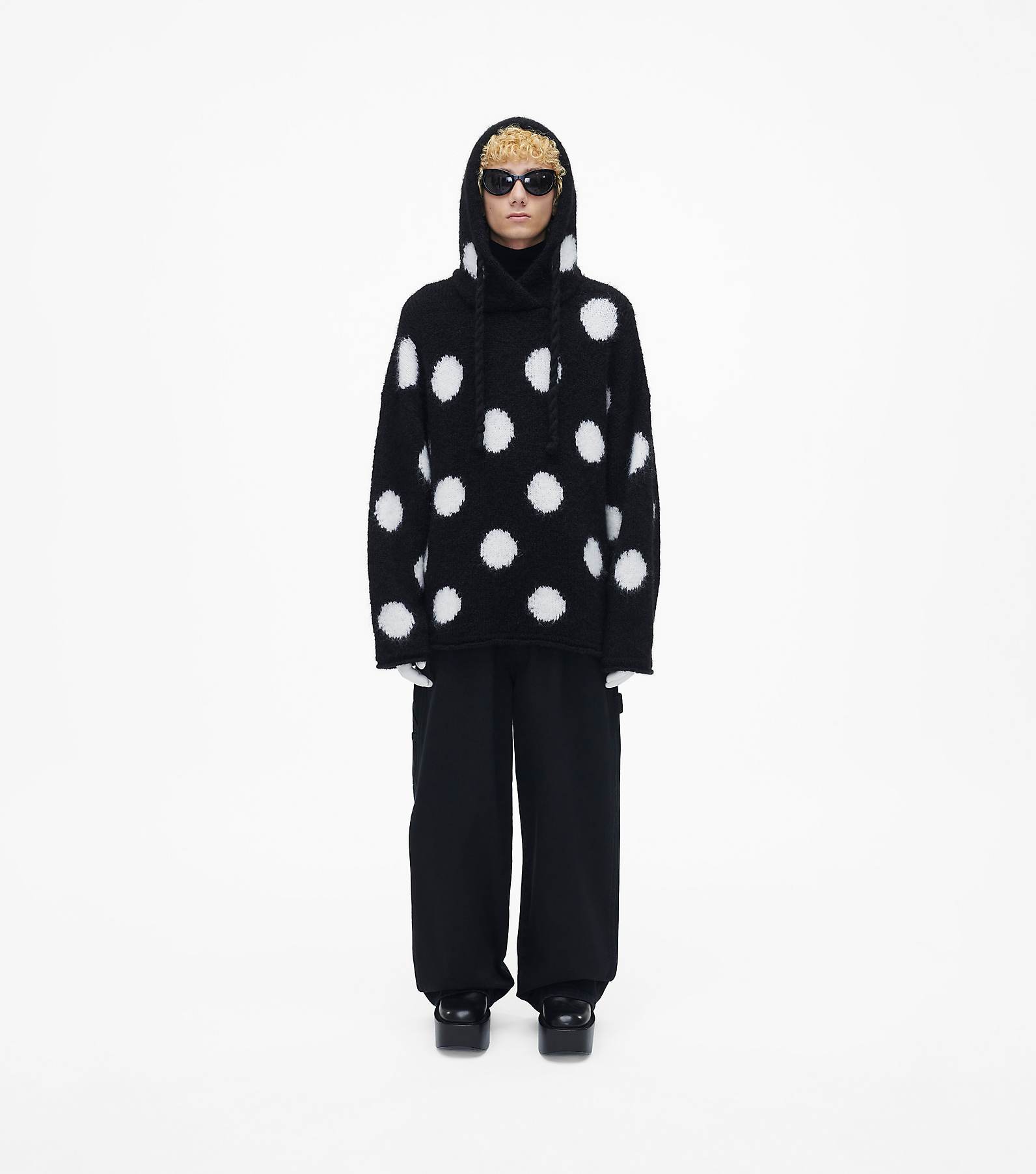 The Brushed Spots Knit Hoodie(View All Marcdown)