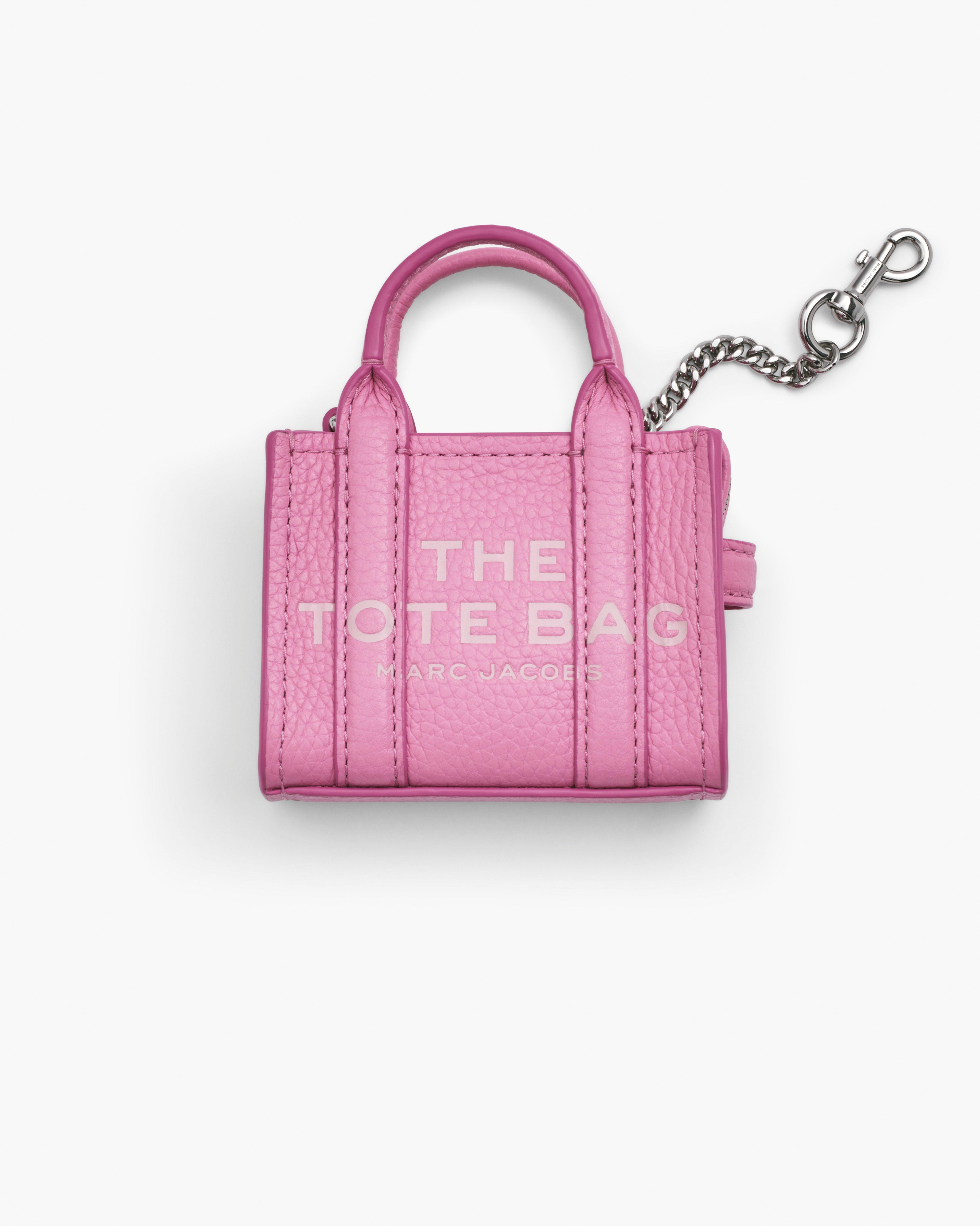 MARC JACOBS Marc Jacobs The Nano Tote Bag Charm in Petal Pink
