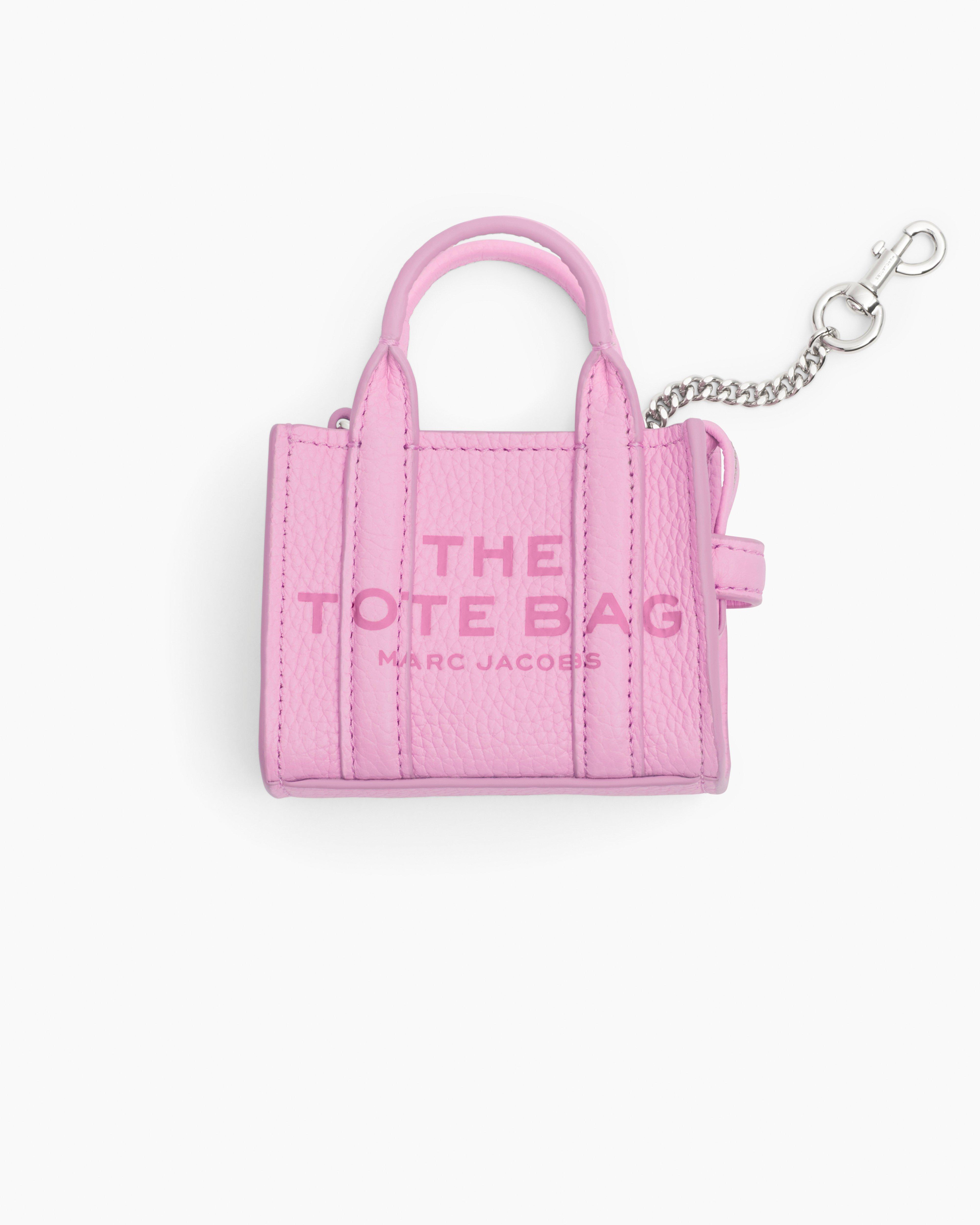 MARC JACOBS Marc Jacobs The Nano Tote Bag Charm in Fluro Candy Pink