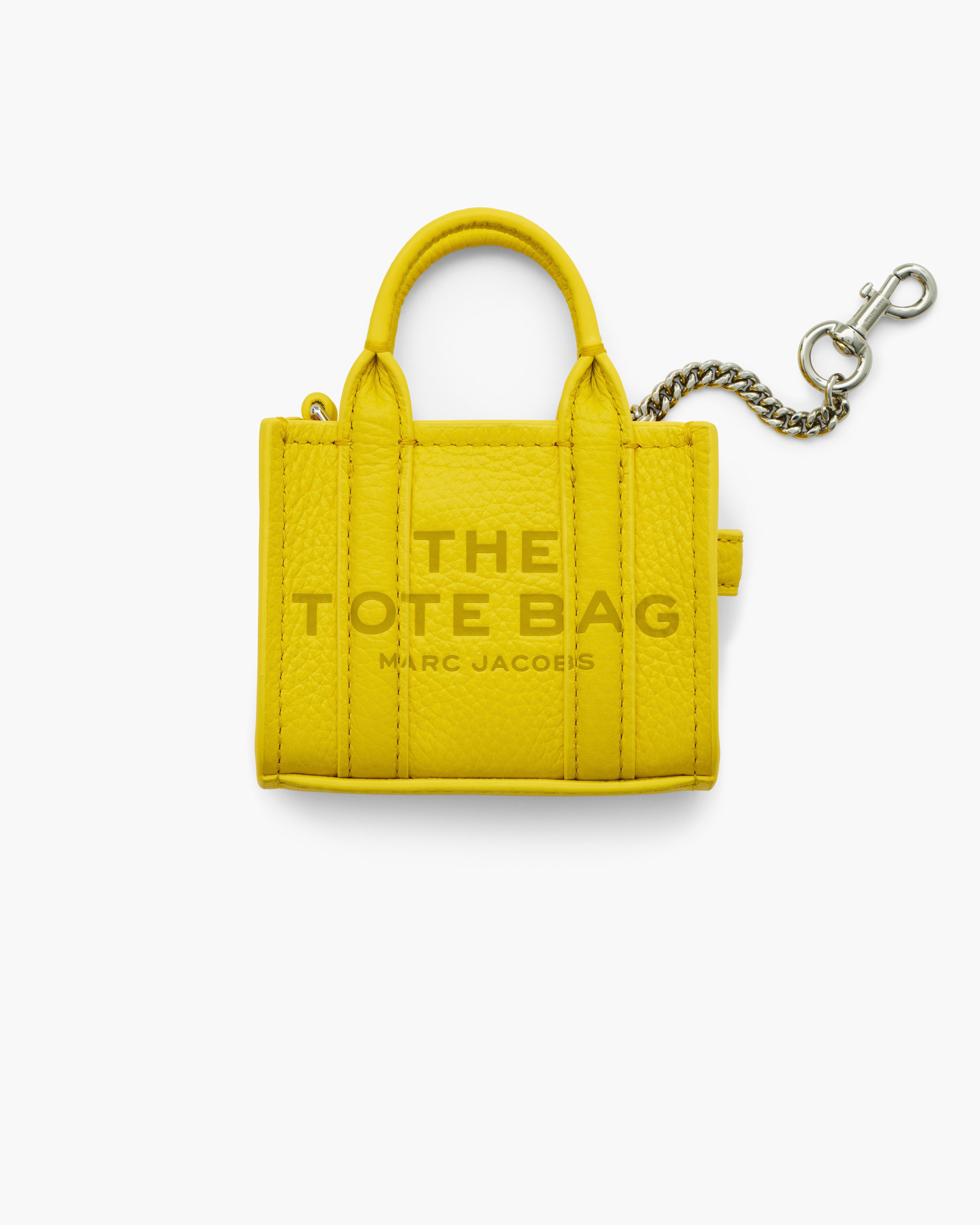 MARC JACOBS Marc Jacobs The Nano Tote Bag Charm in Daisy Yellow