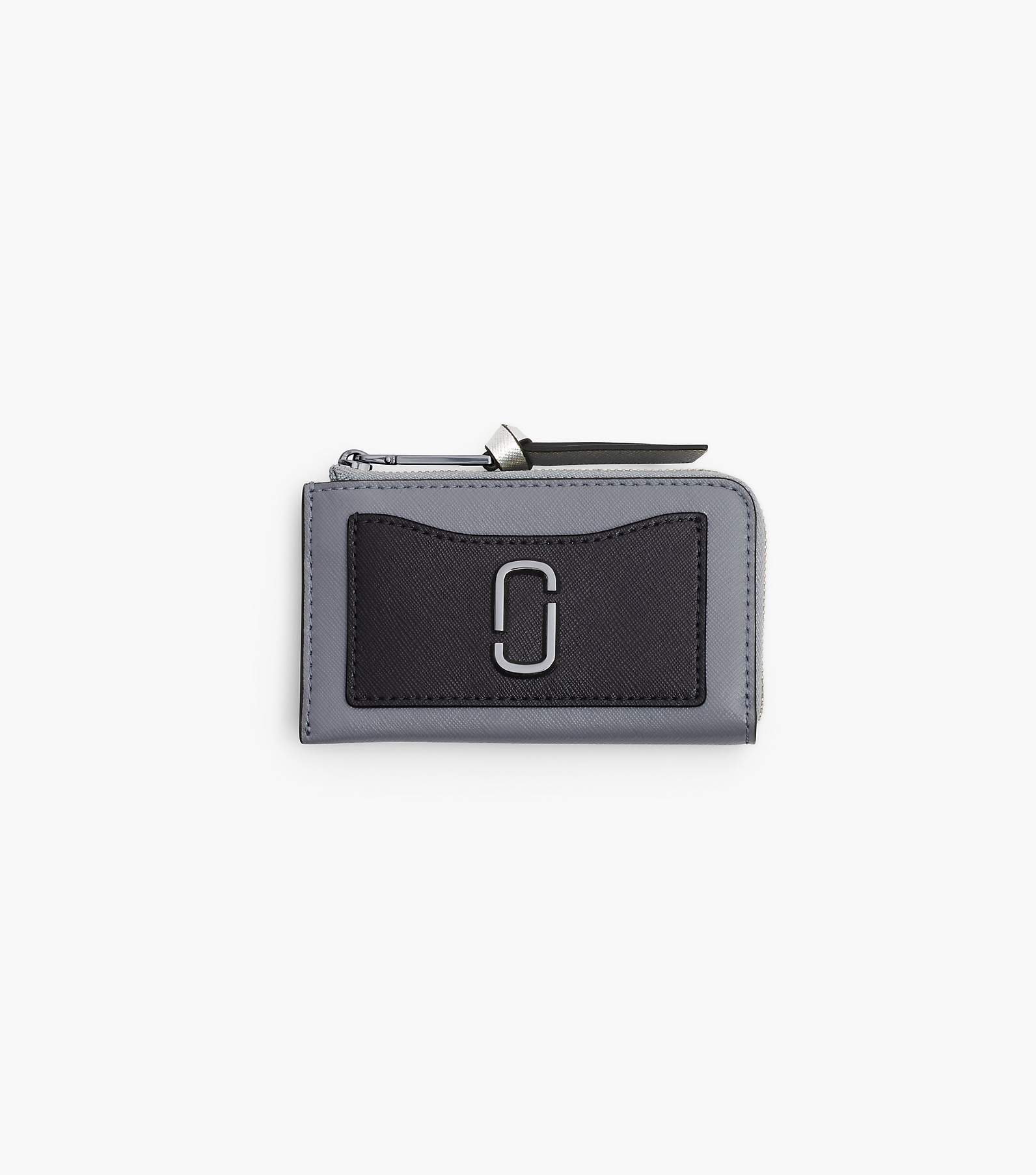 Marc Jacobs Silver 'The Leather Top Zip Wristlet' Wallet