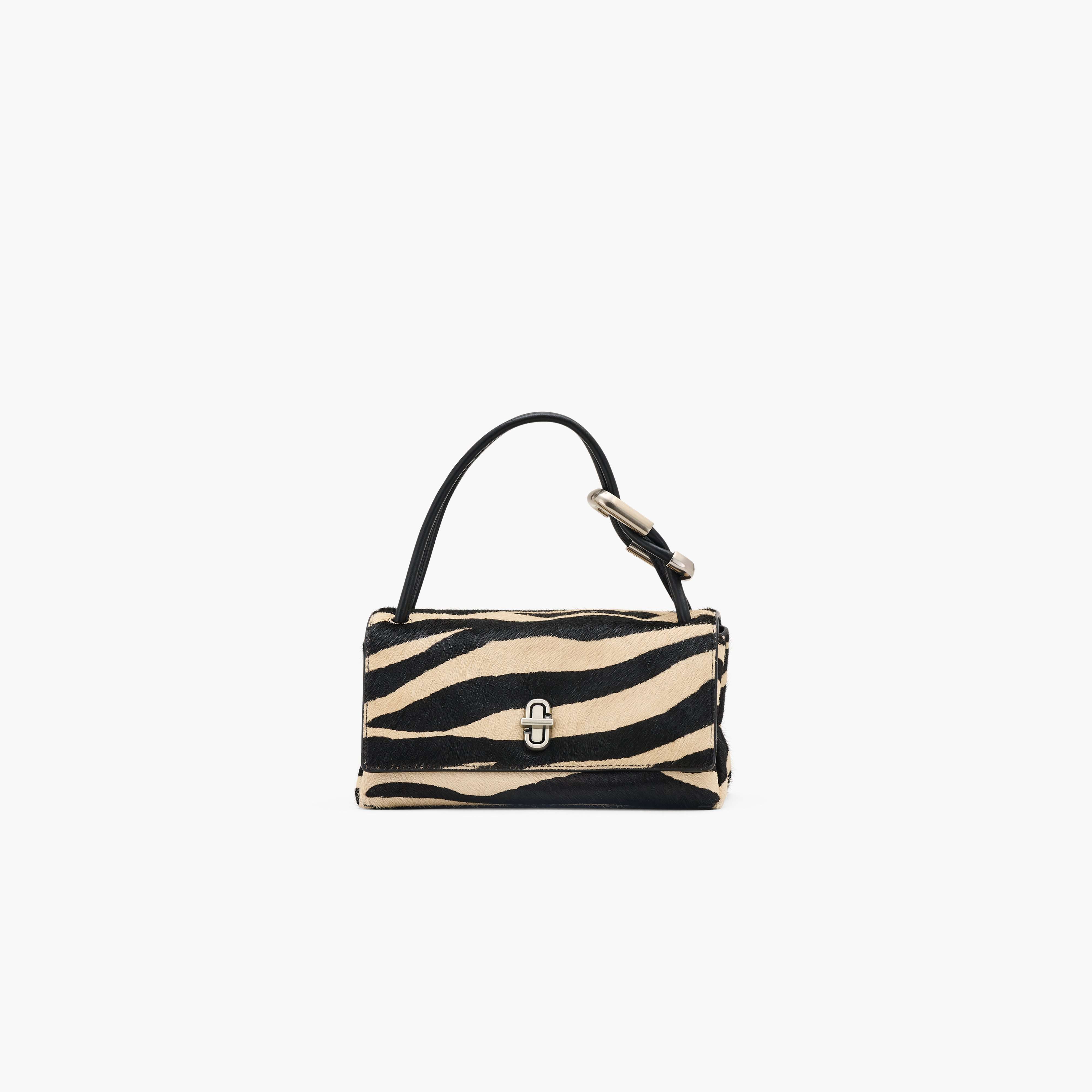 The Zebra Haircalf Mini Dual Bag in Black/White