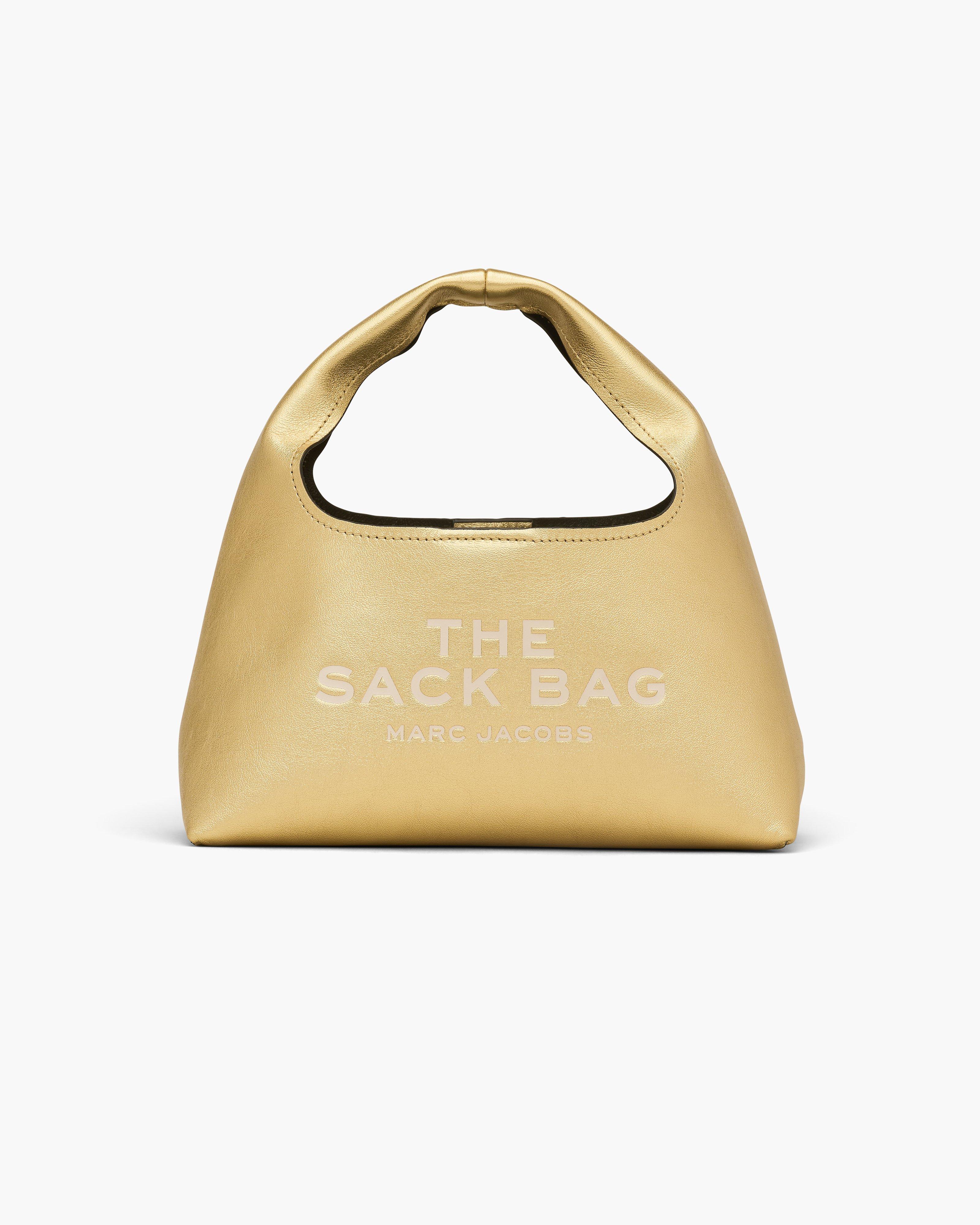 MARC JACOBS Marc Jacobs The Metallic Leather Mini Sack Bag in Gold