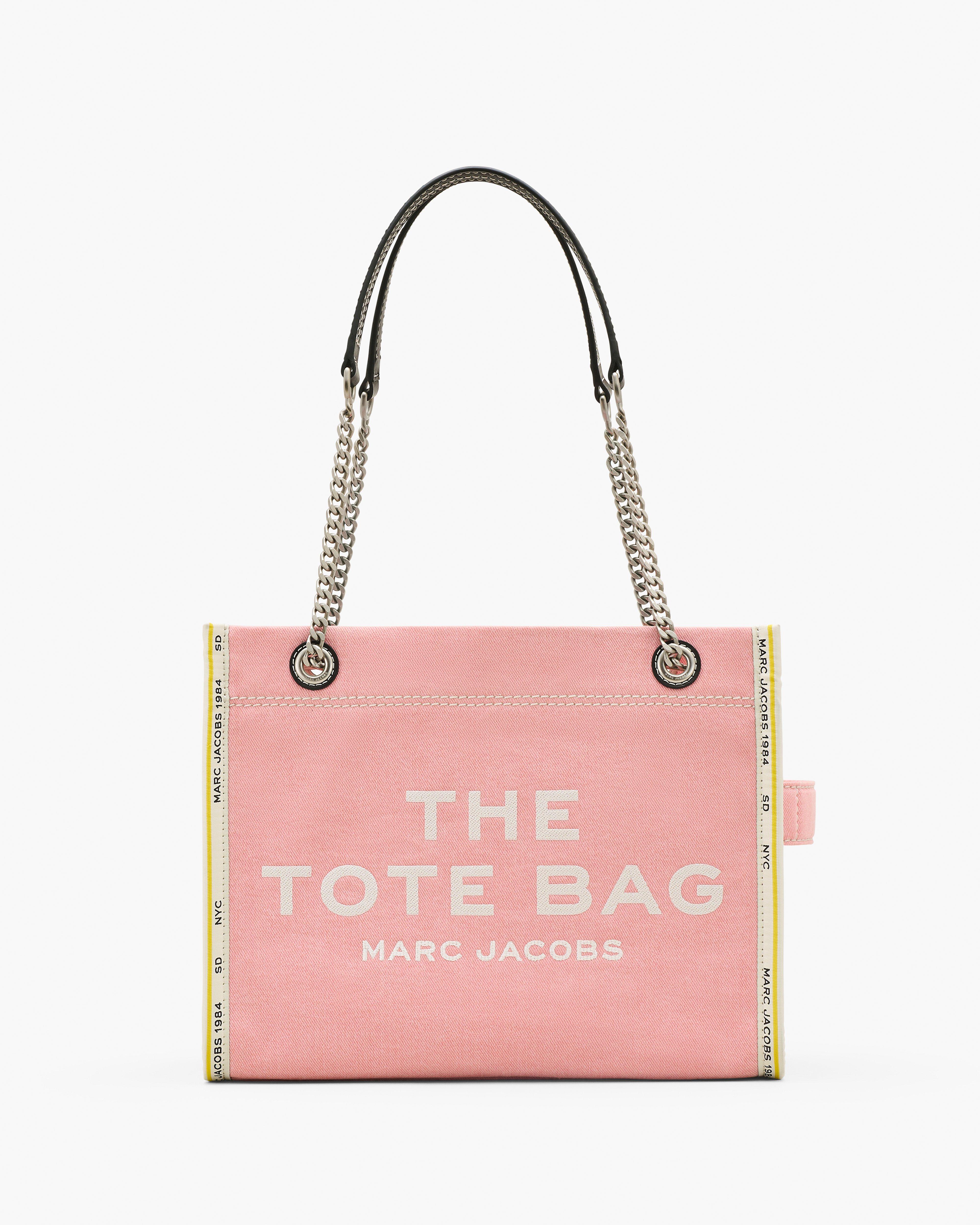 MARC JACOBS Marc Jacobs The Denim Chain Medium Tote Bag in Ribbon Pink