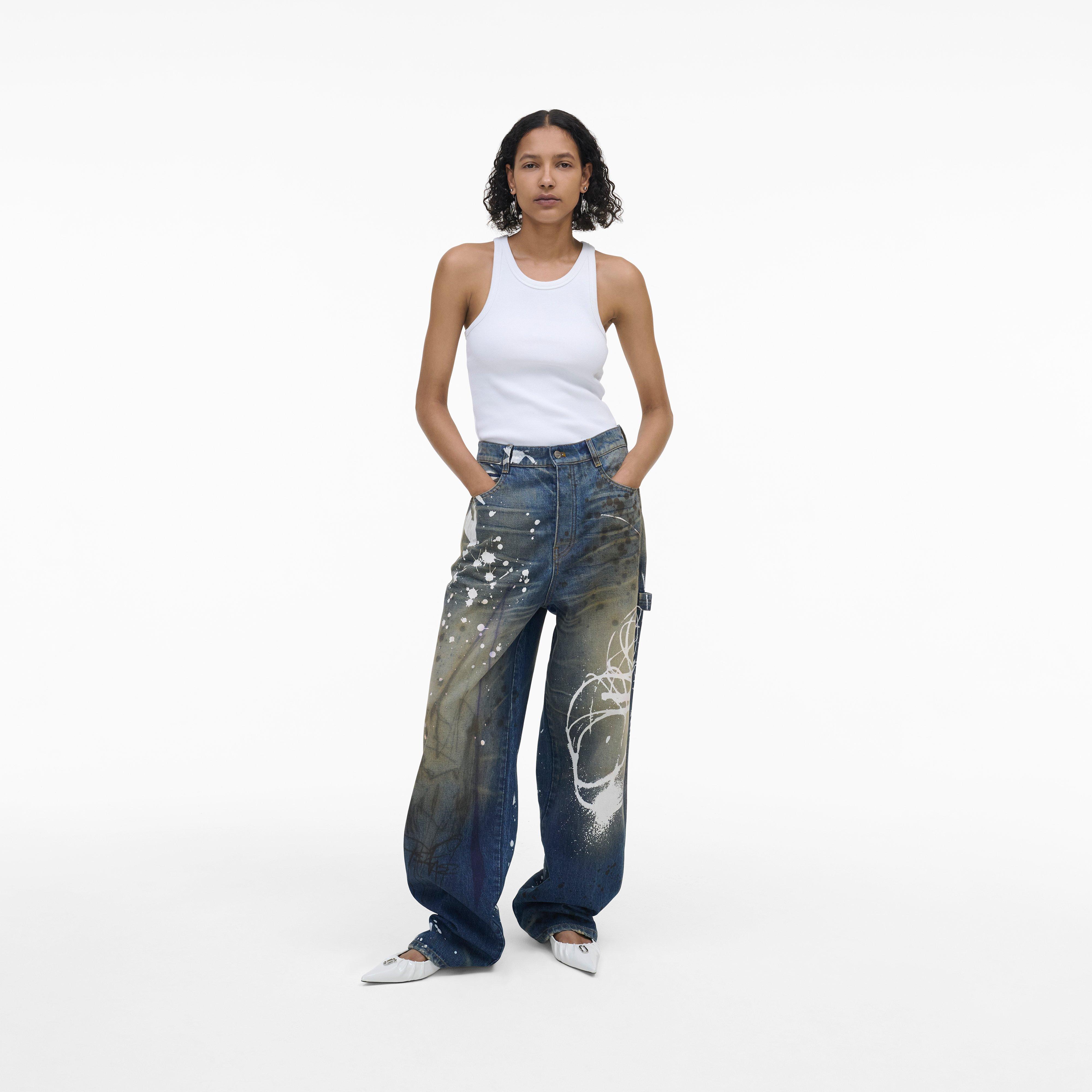 FUTURA X MARC JACOBS ペインティッド オーバーサイズ ジーンズ 
