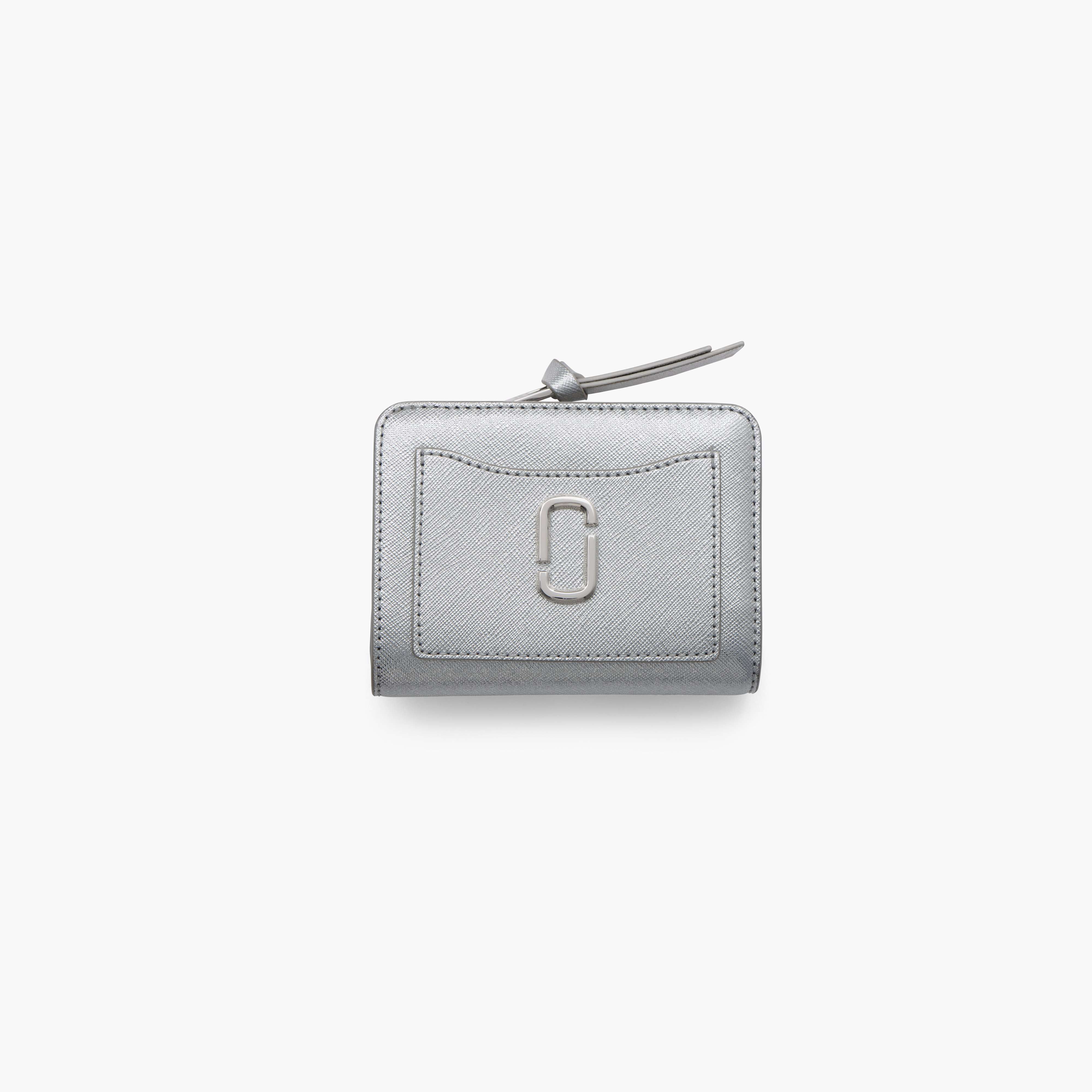 The Metallic Utility Snapshot Mini Compact Wallet in Silver