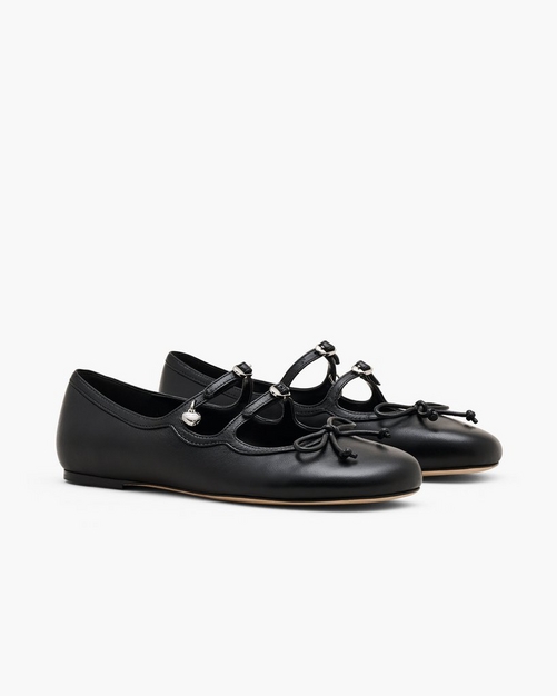 【値下げ】Marc Jacobs-Dolly レザー バレエ　フラットシューズ Marc Jacobs-Dolly レザー バックル バレリーナフラットシューズ