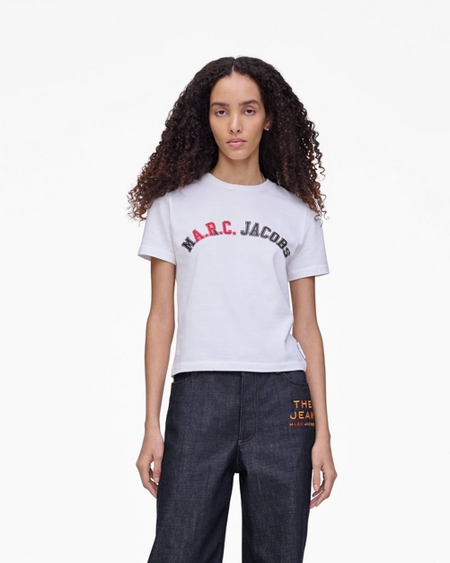 MARC JACOBS カ－キ　スニーカー・レッドTシャツ２点セット 全5色 Marc Jacobs ロゴ オーバーサイズ Tシャツ ユニセックス