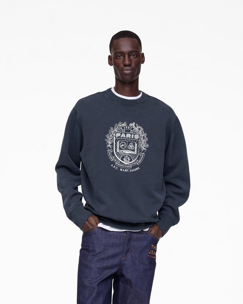 marc jacobs ロゴスウェットXSサイズ　ブラック Marc Jacobs | Sweaters | Euc The Sweatshirt Marc Jacobs Crew