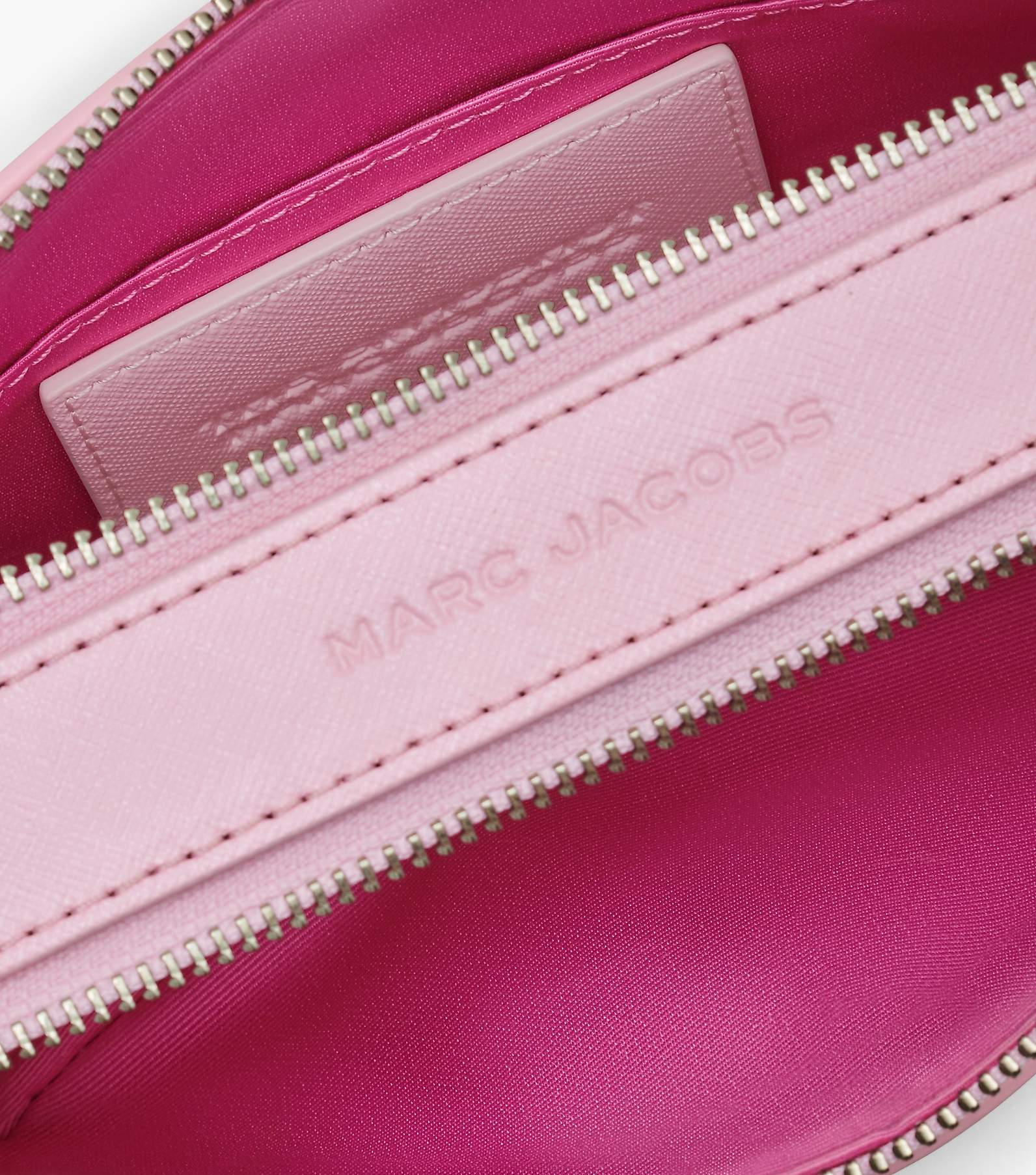 Snapshot of Marc Jacobs - Grey and pink leather bag with zippers