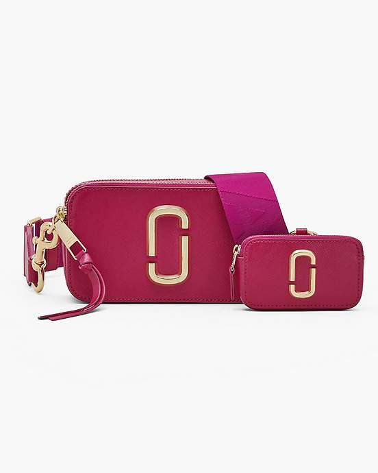 Marc Jacobs Rewind Oval Leather Crossbody in Pink