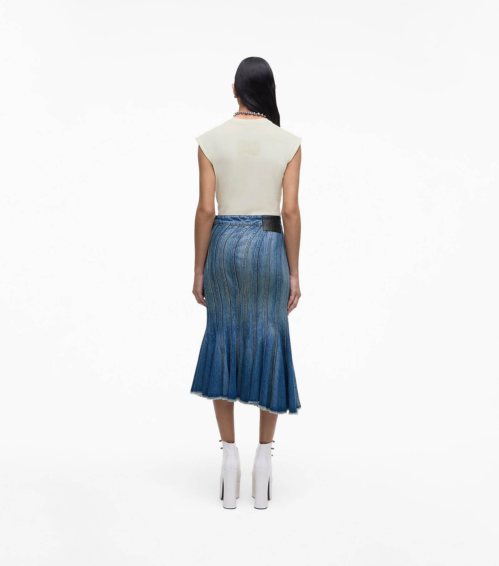 The Wave Denim Skirt(null)