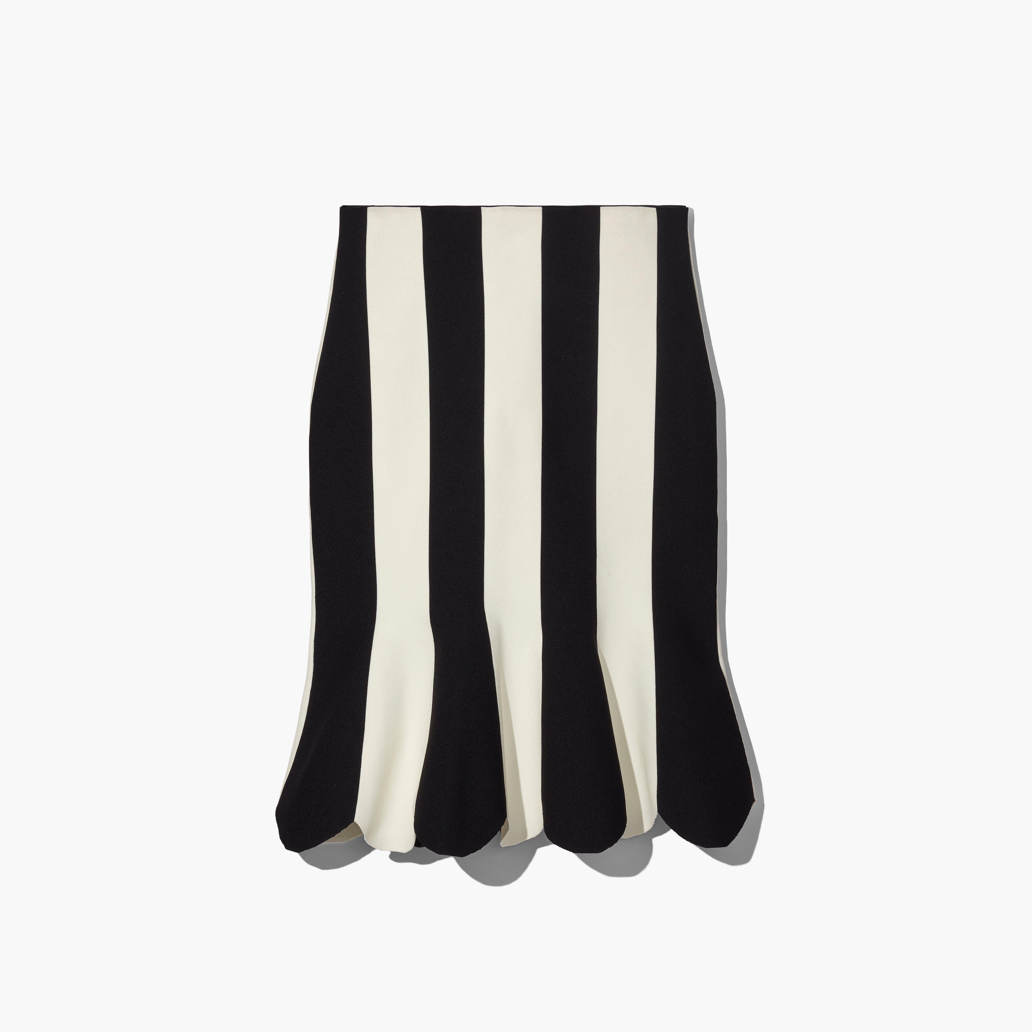 마크 바이 마크 제이콥스 Marc by Marc jacobs The Scuba Stripe Skirt,BLACK/IVORY