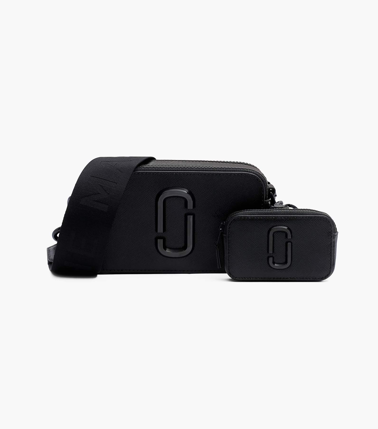 Marc Jacobs Nano Snapshot Leather Charm Pouch Black