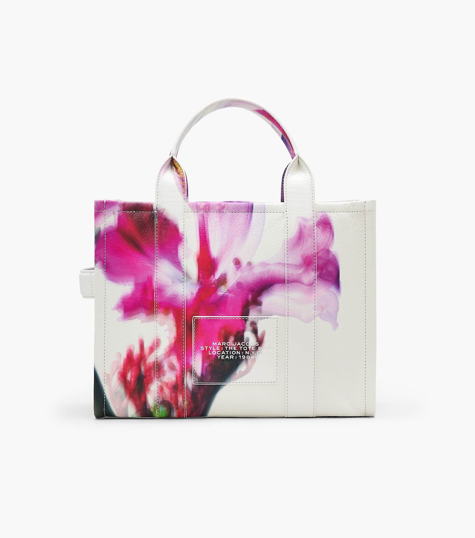 The Future Floral Leather Medium Tote Bag(null)