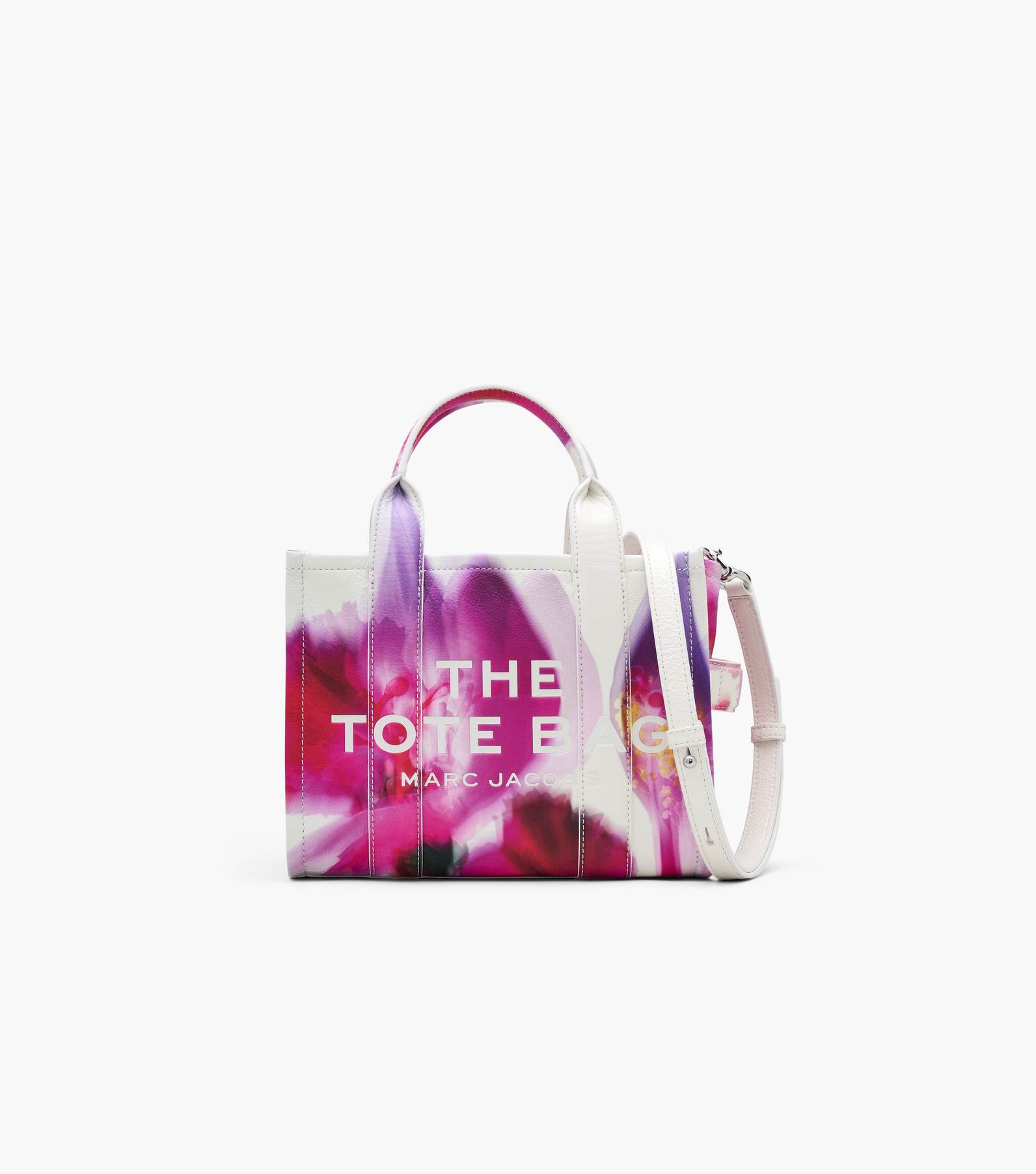 THE FUTURE FLORAL LEATHER TOTE BAG SMALL(null)