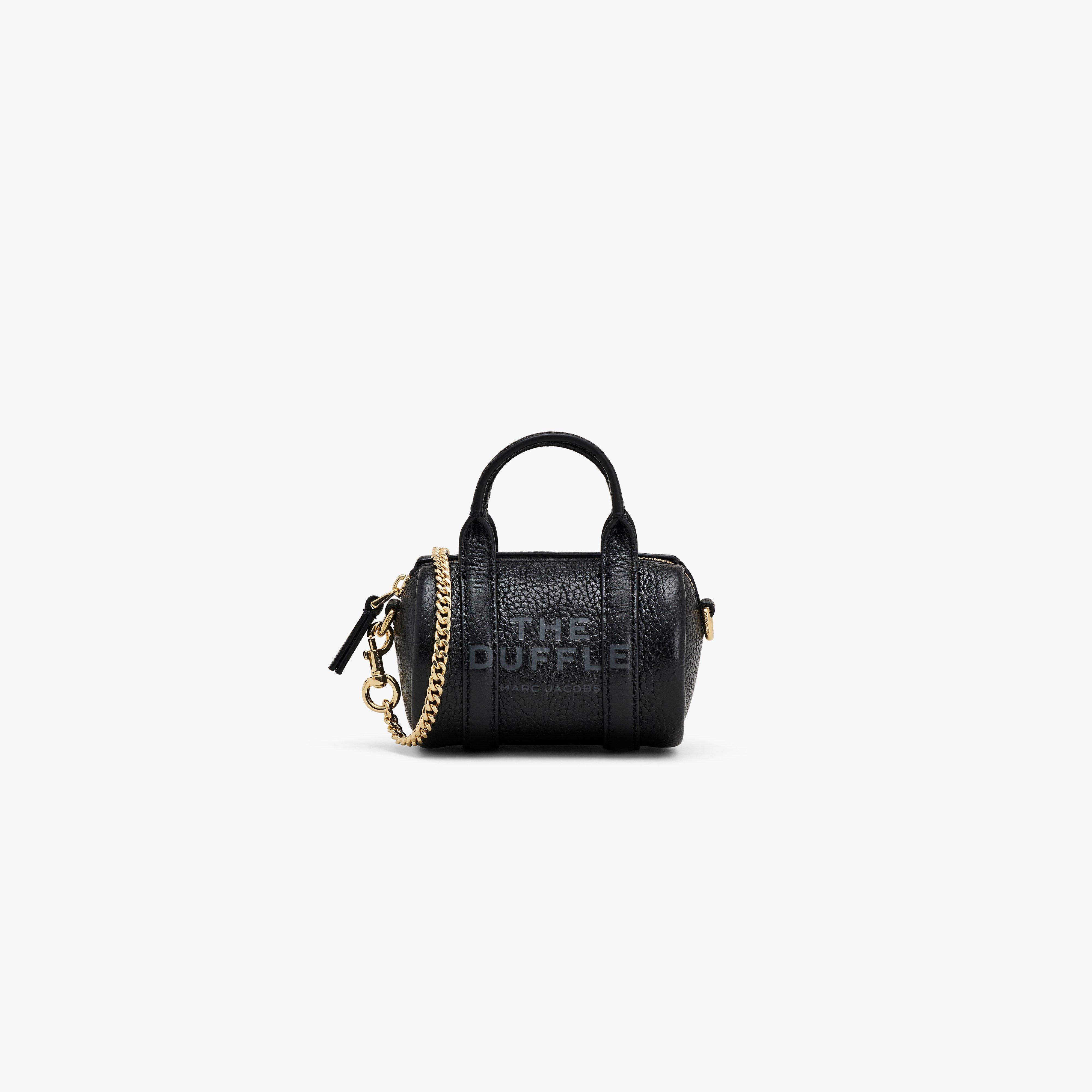 MARC JACOBS ブラック THE Leather nano ダッフルバッグ