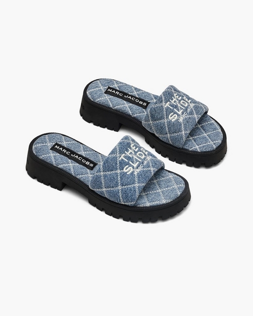 The Quilted Denim Lug Sole Slide | Marc Jacobs | Official Site