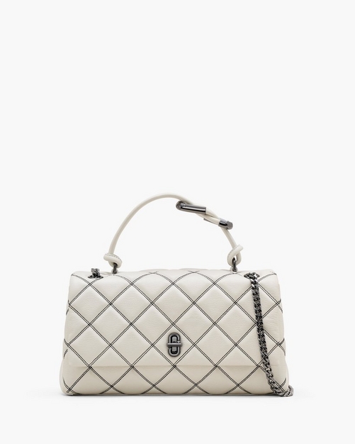 ショルダーバッグ・ポシェット MARC JACOBS Woman Crossbody bags White 2P5HCR017H02 116 The Bi-Color Quilted Dual Chain Shoulder Bag | Marc Jacobs