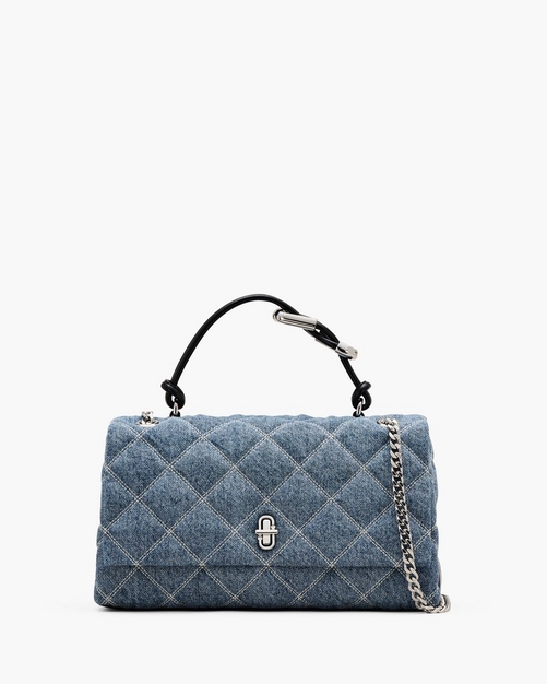 The Quilted Denim Dual Chain Shoulder Bag | Marc Jacobs The Quilted Denim Dual Chain Shoulder Bag | Marc Jacobs