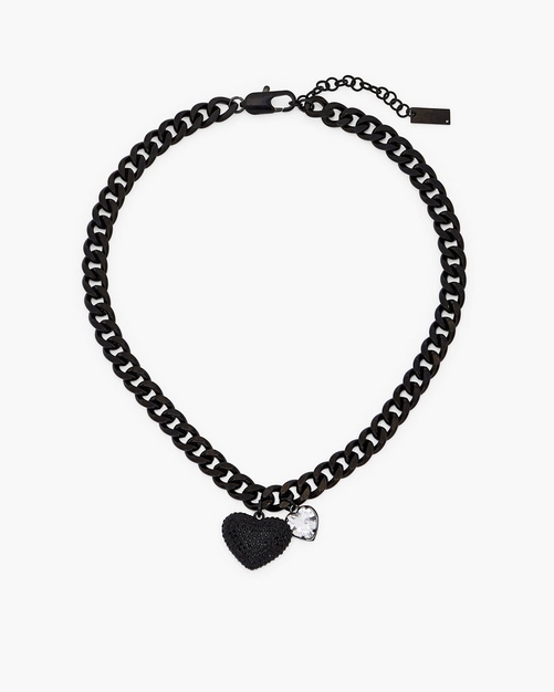 ネックレス・ペンダント Heart Balloon Pave Necklace - Marc Jacobs - l - Black The Heart Balloon Pave Necklace | Marc Jacobs | Official Site