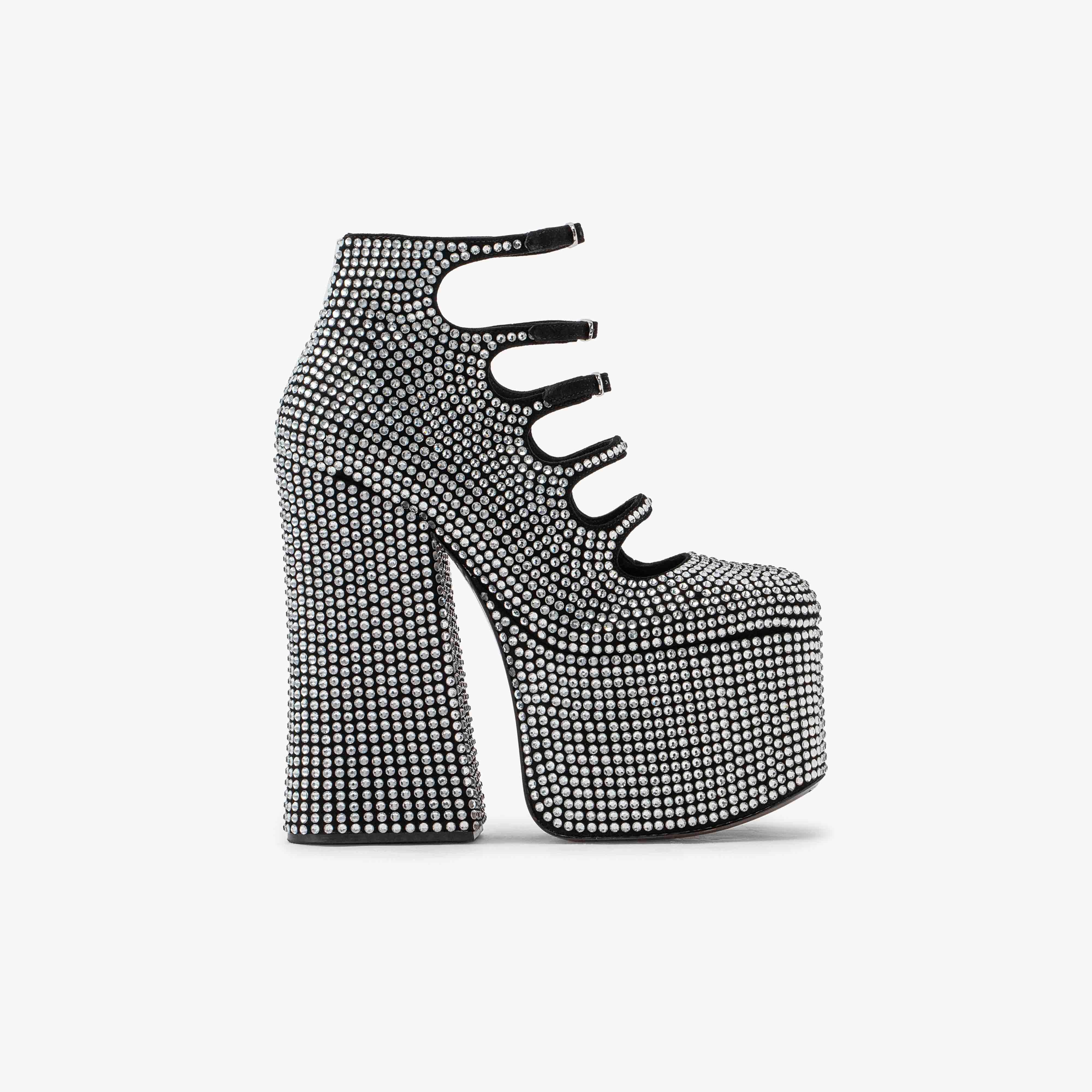 The Rhinestone Kiki Ankle Boot - BLACK/CRYSTAL