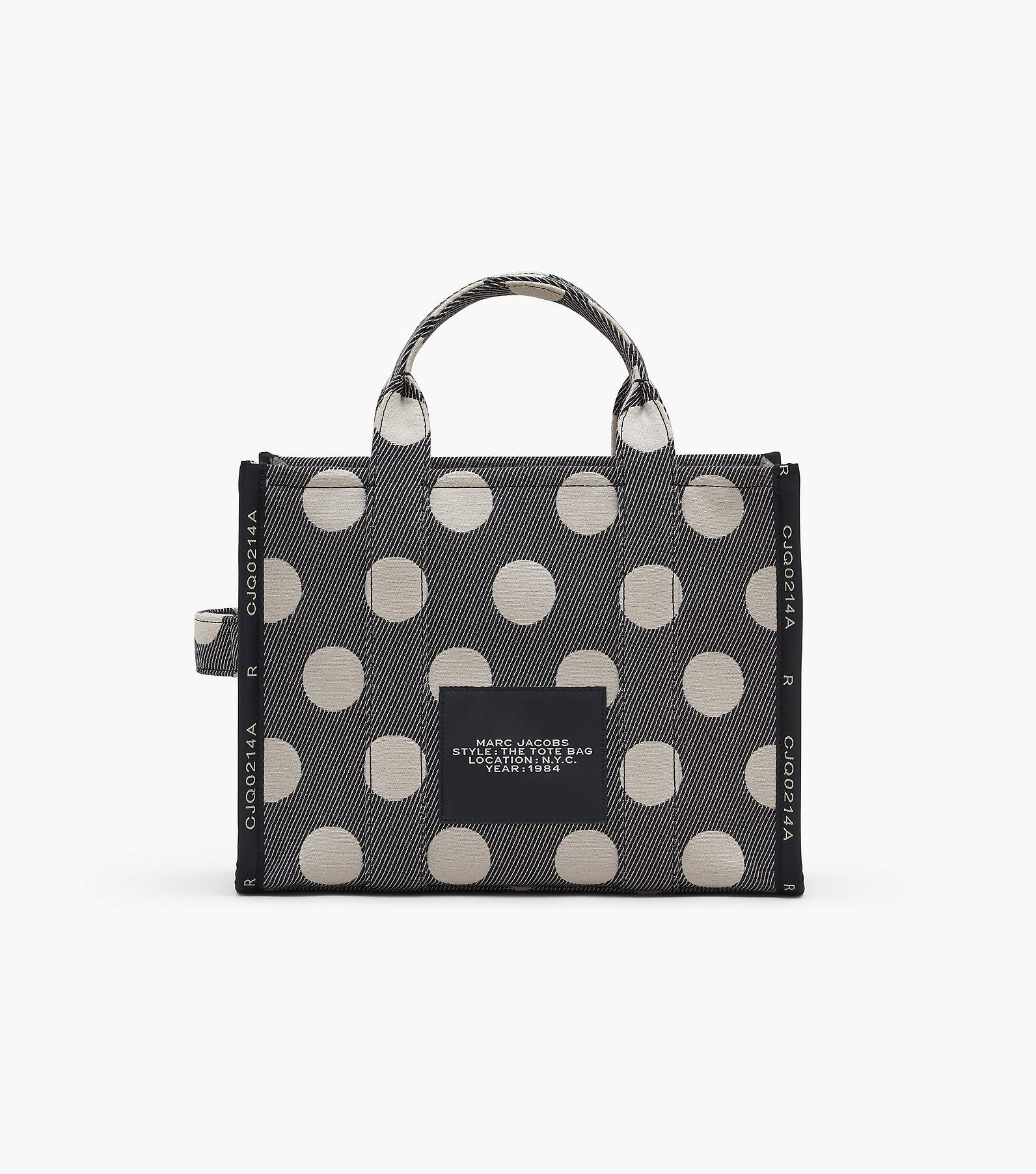 The Medium Jacquard Canvas Tote Bag in Beige - Marc Jacobs