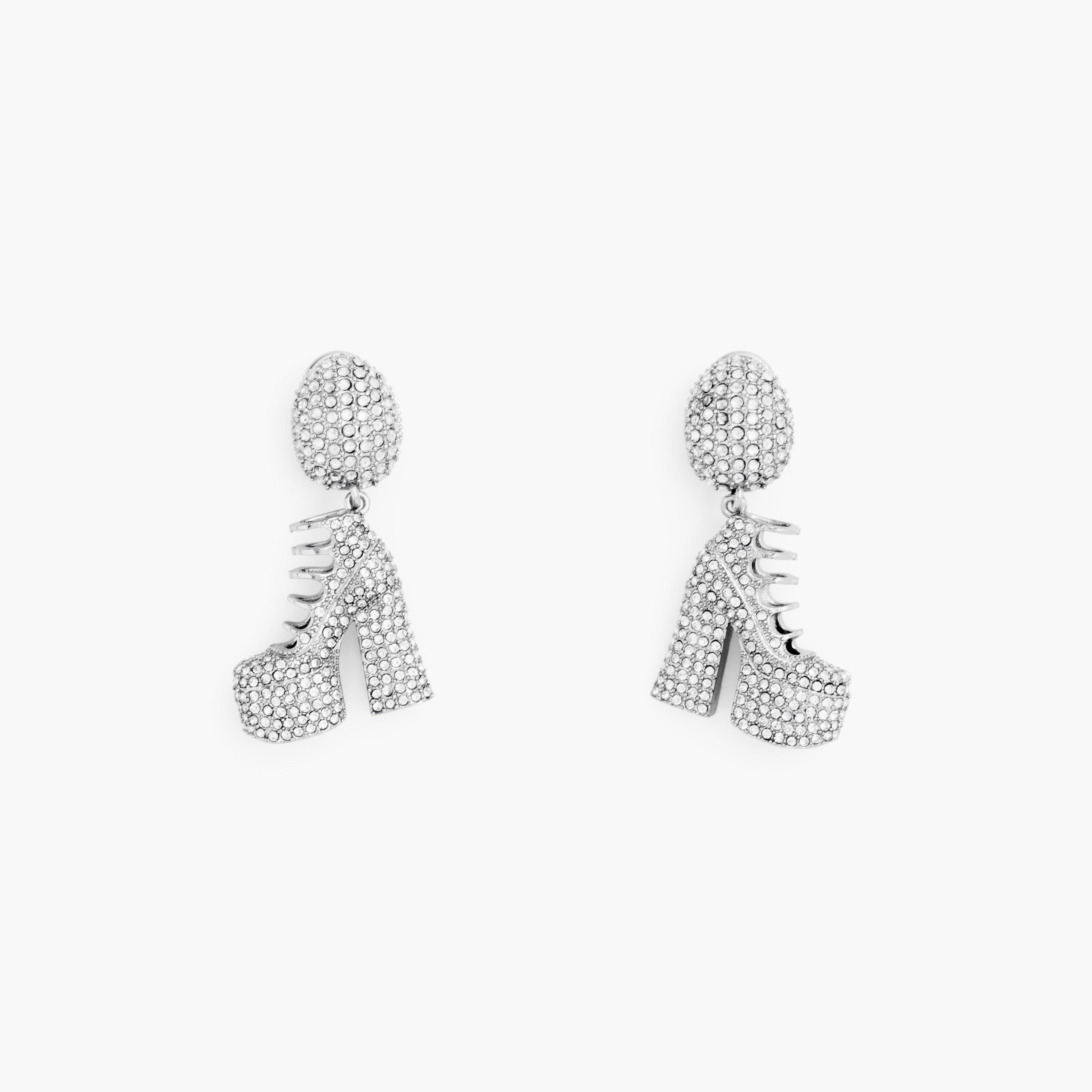 Marc by Marc jacobs The Pave Kiki Ankle Boot Earrings,SILVER/CRYSTAL