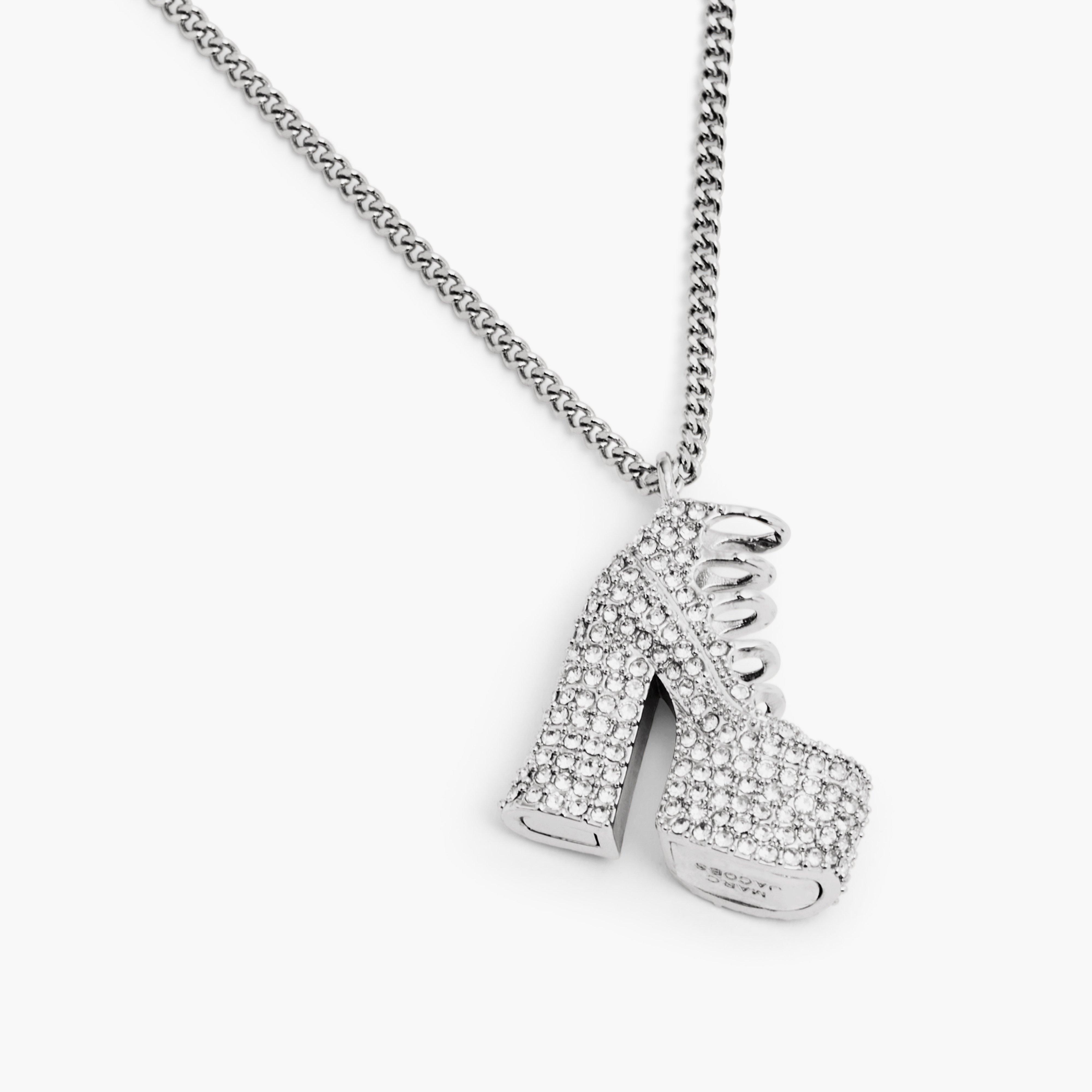 Marc by Marc jacobs The Kiki Ankle Boot Necklace,SILVER/CRYSTAL