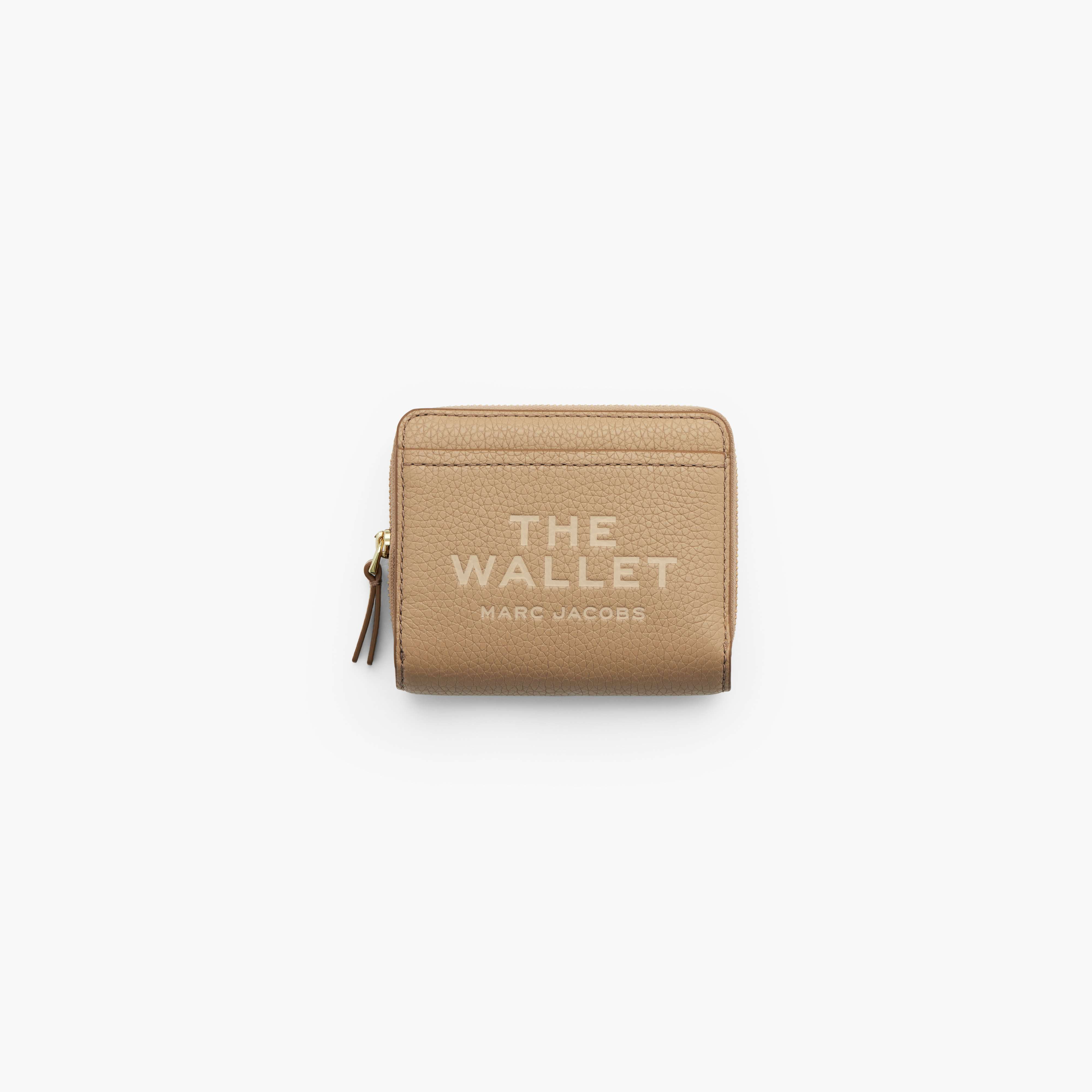 The Leather Mini Compact Wallet in Camel