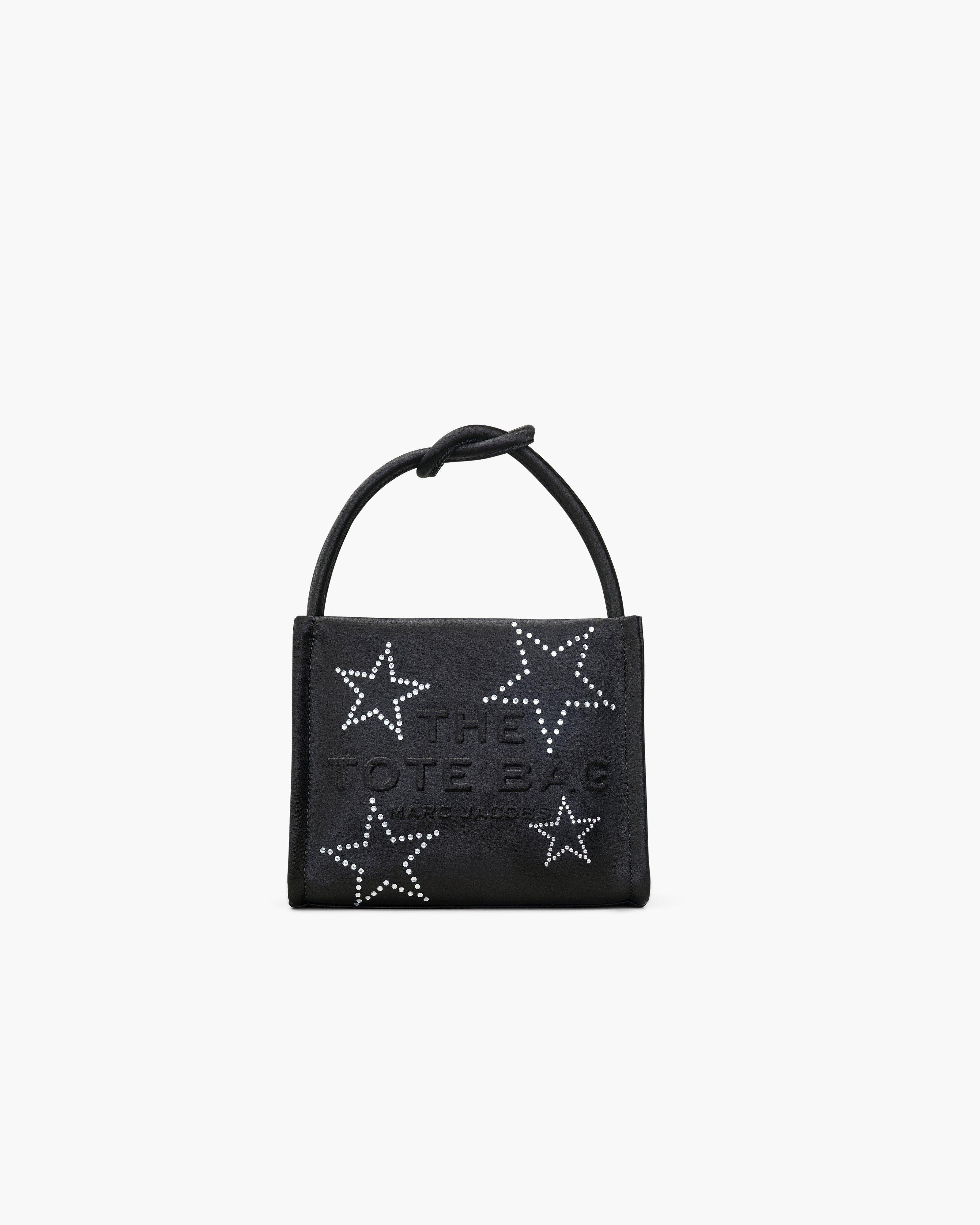 MARC JACOBS Marc Jacobs The Star Satin Mini Tote Bag in Black