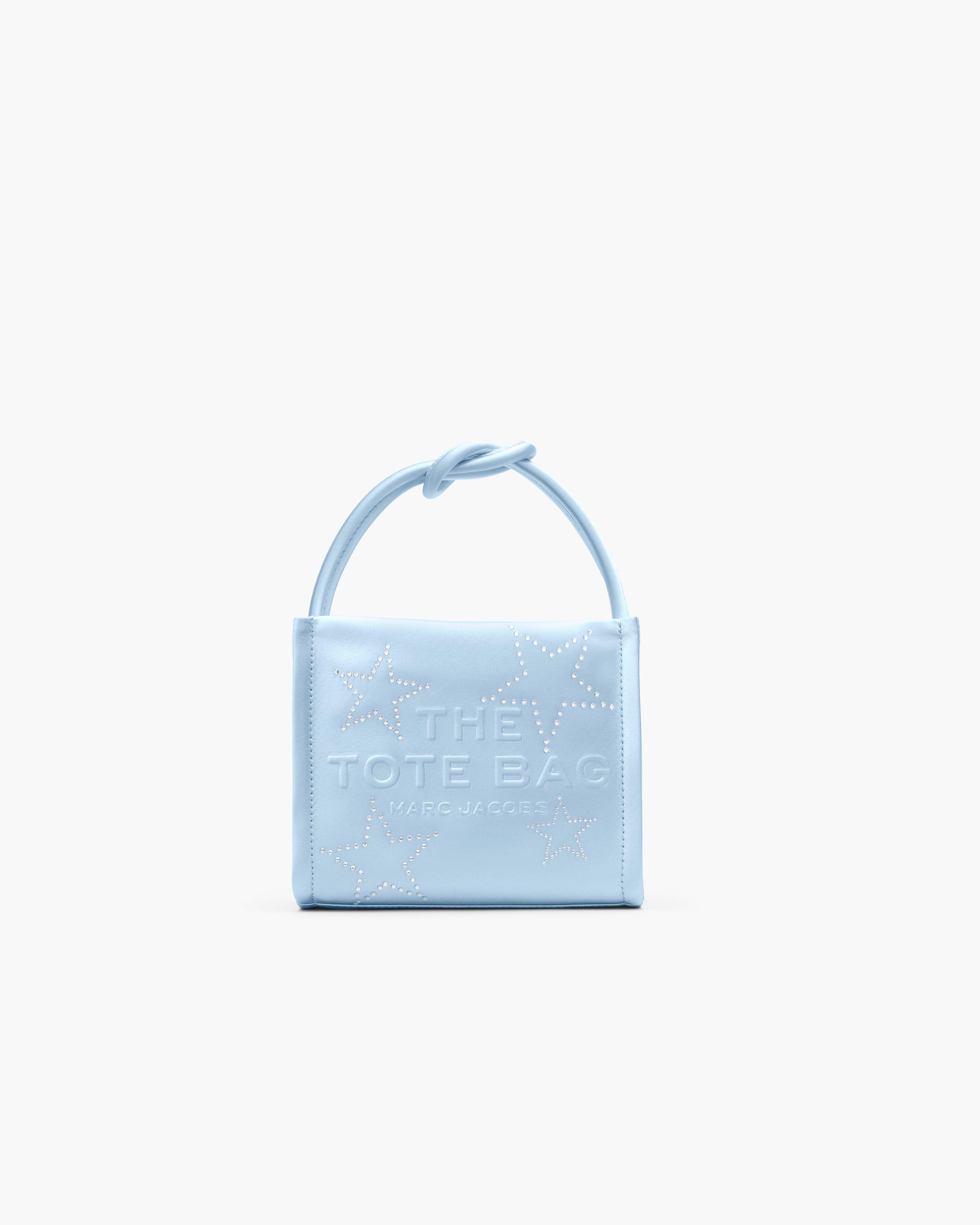 MARC JACOBS Marc Jacobs The Star Satin Mini Tote Bag in Cloud Blue