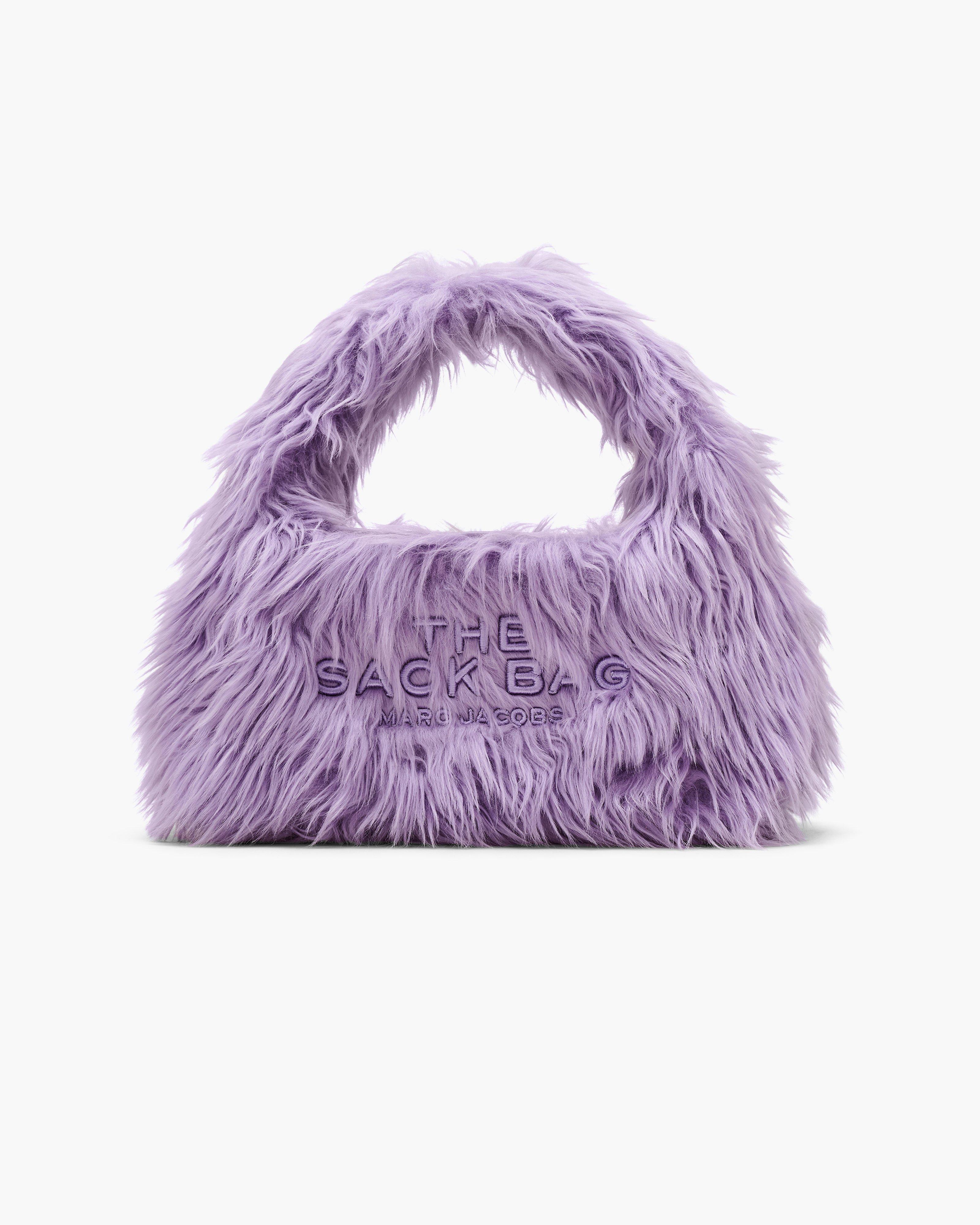 MARC JACOBS Marc Jacobs The Faux Fur Mini Sack Bag in Lilac