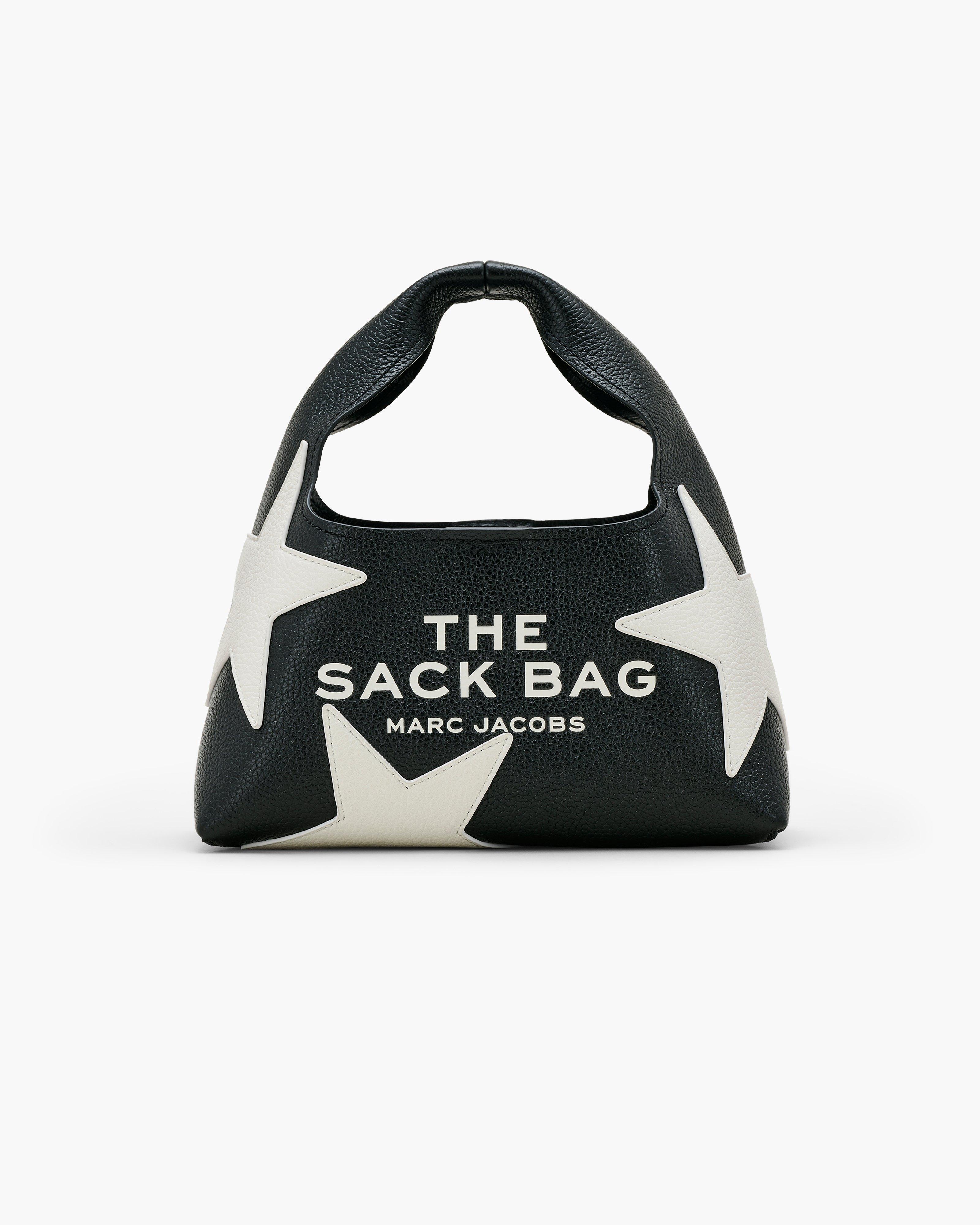 MARC JACOBS Marc Jacobs The Star Patchwork Leather Mini Sack Bag in Black/White