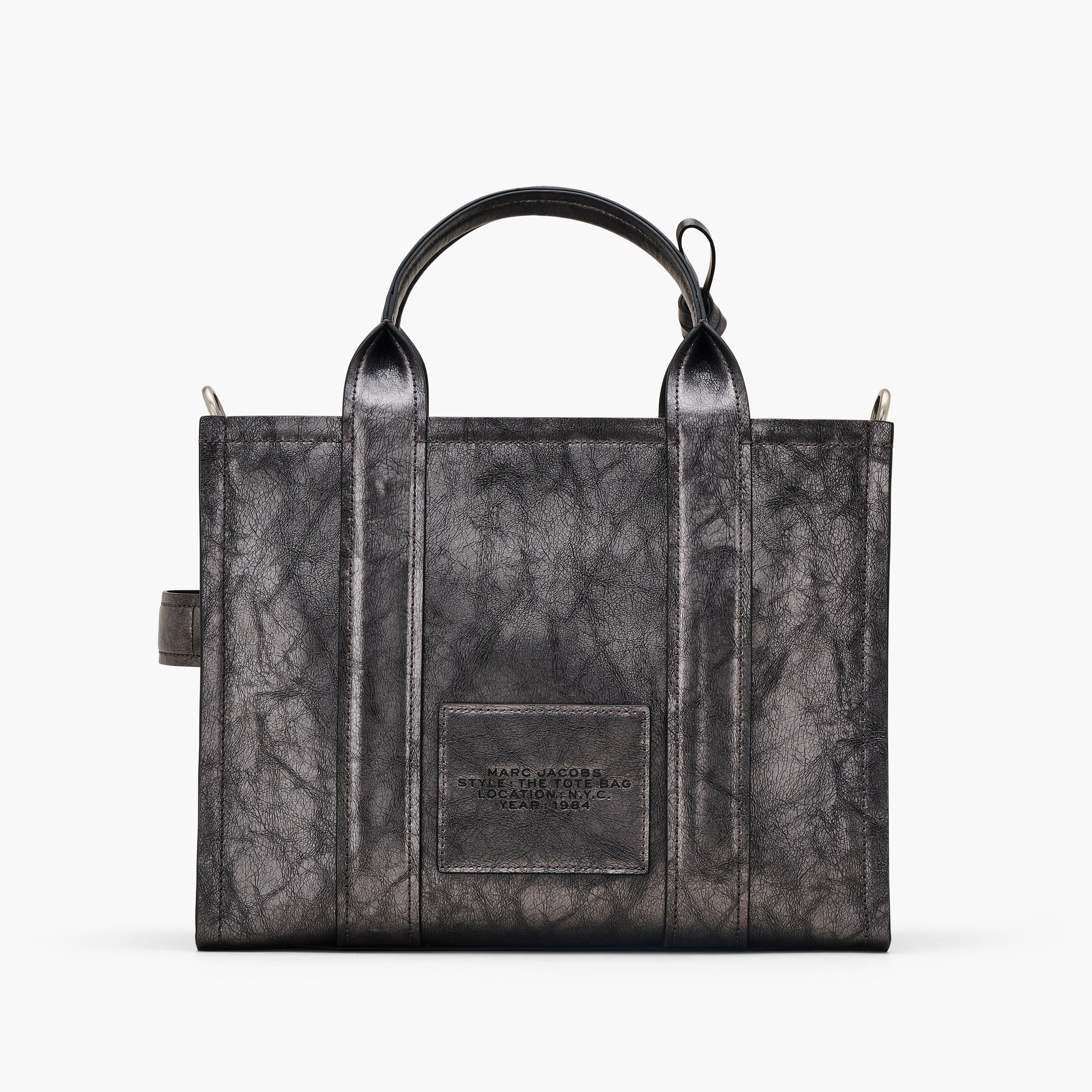 ザ メタリック ディストレスト レザー トート バッグ ミディアム  