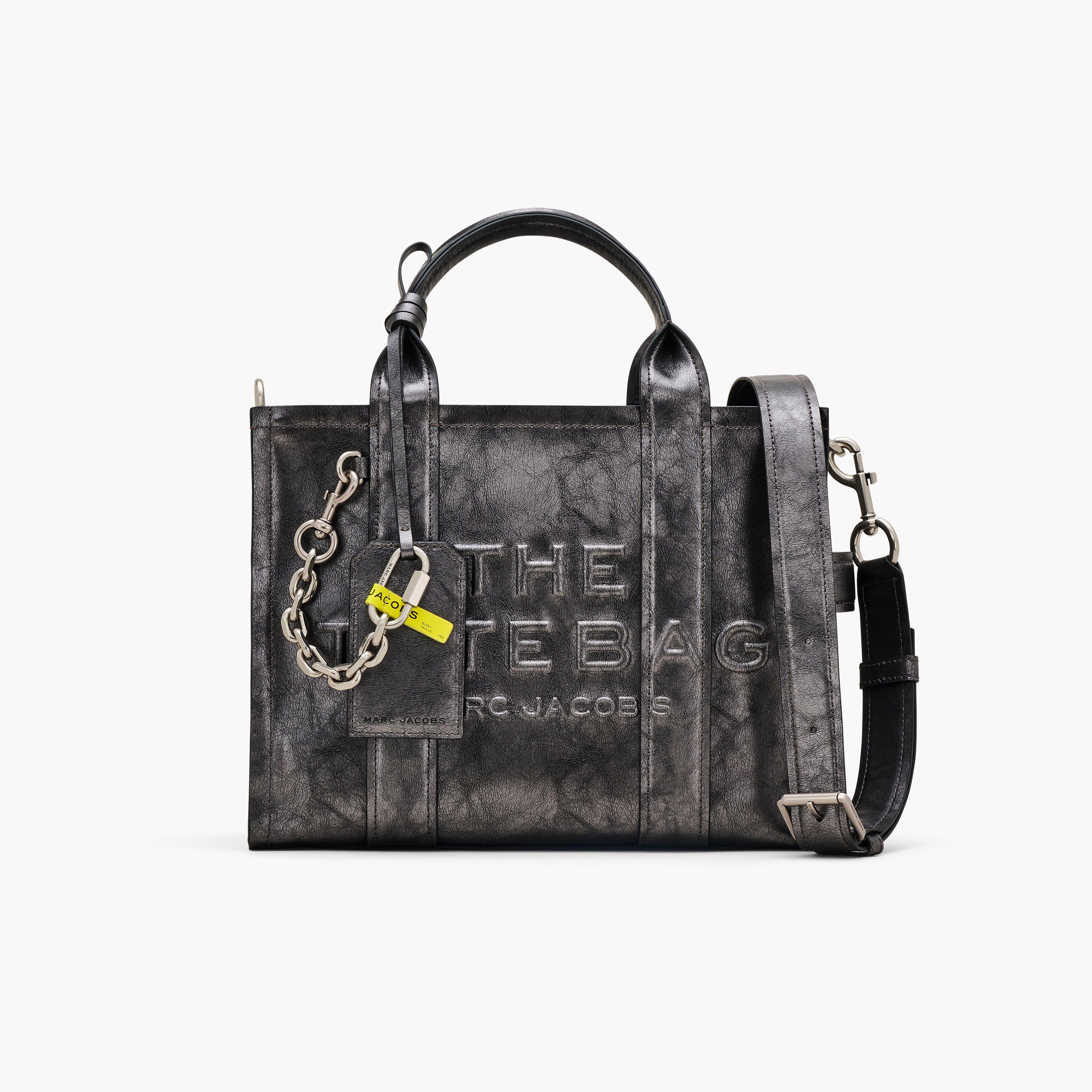 ザ メタリック ディストレスト レザー トート バッグ ミディアム  