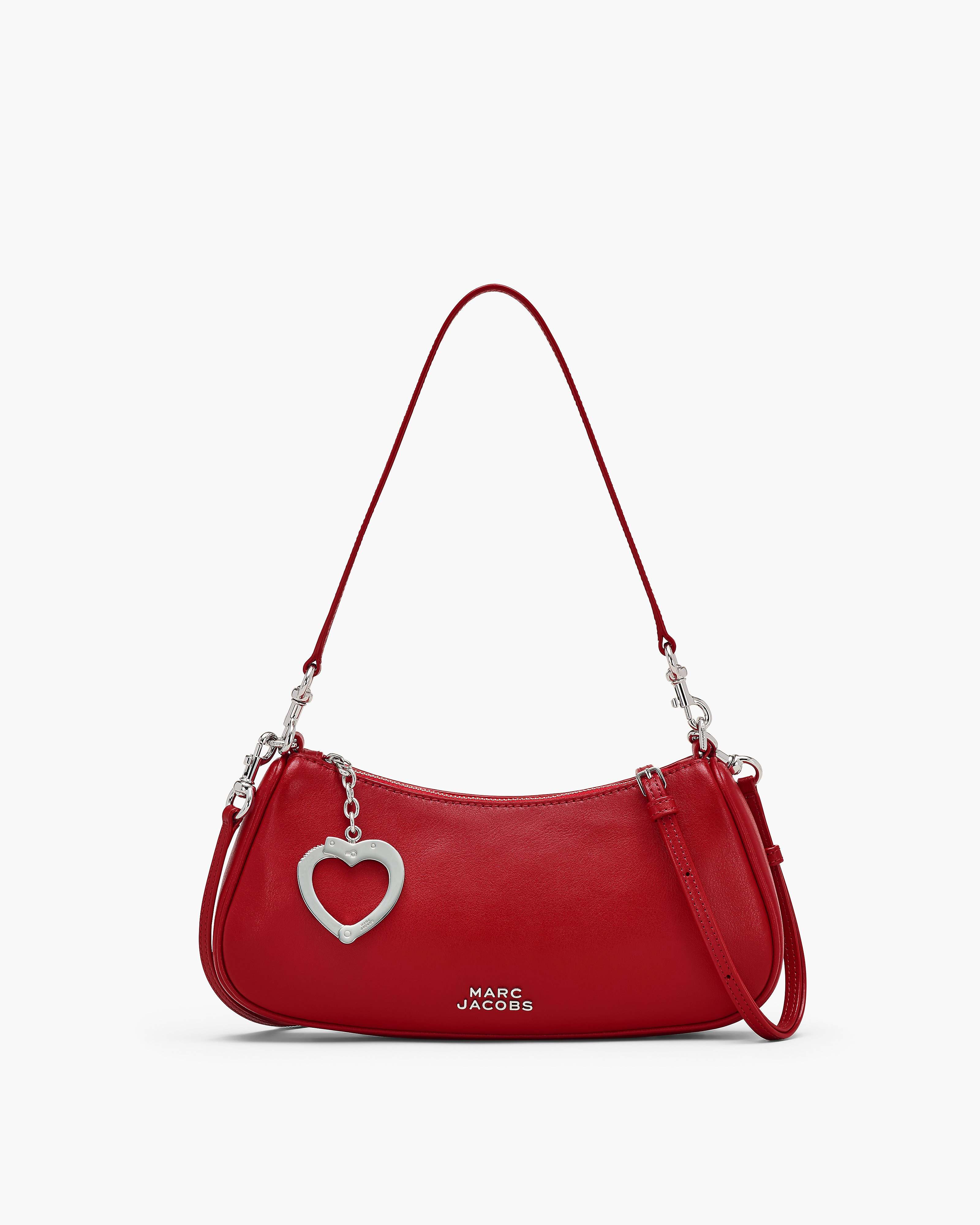 MARC JACOBS Marc Jacobs The Handcuff Charm Shoulder Bag in True Red