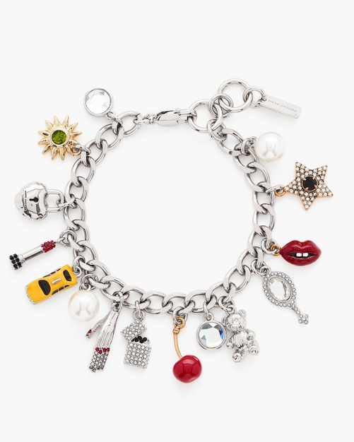 MARC JACOBS シルバーチェーンブレスレット（チャーム） Marc Jacobs Sticker Charm Bracelet – ShopCGX