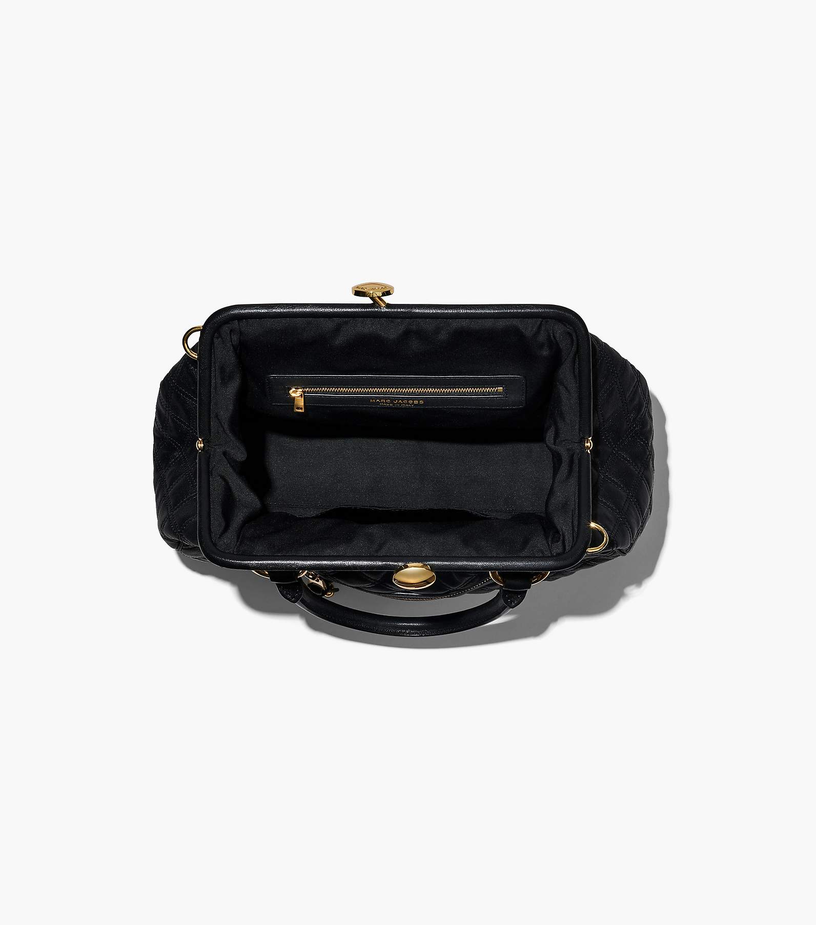 Marc Jacobs Re-Edition Quilted Leather Stam Bag Black